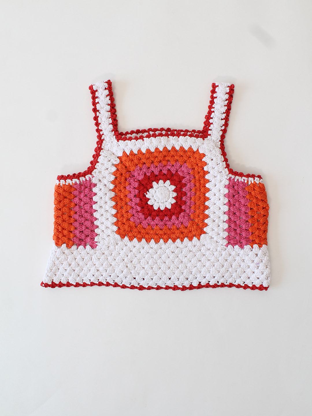 Woonie Handmade Crochet Crop Top - White