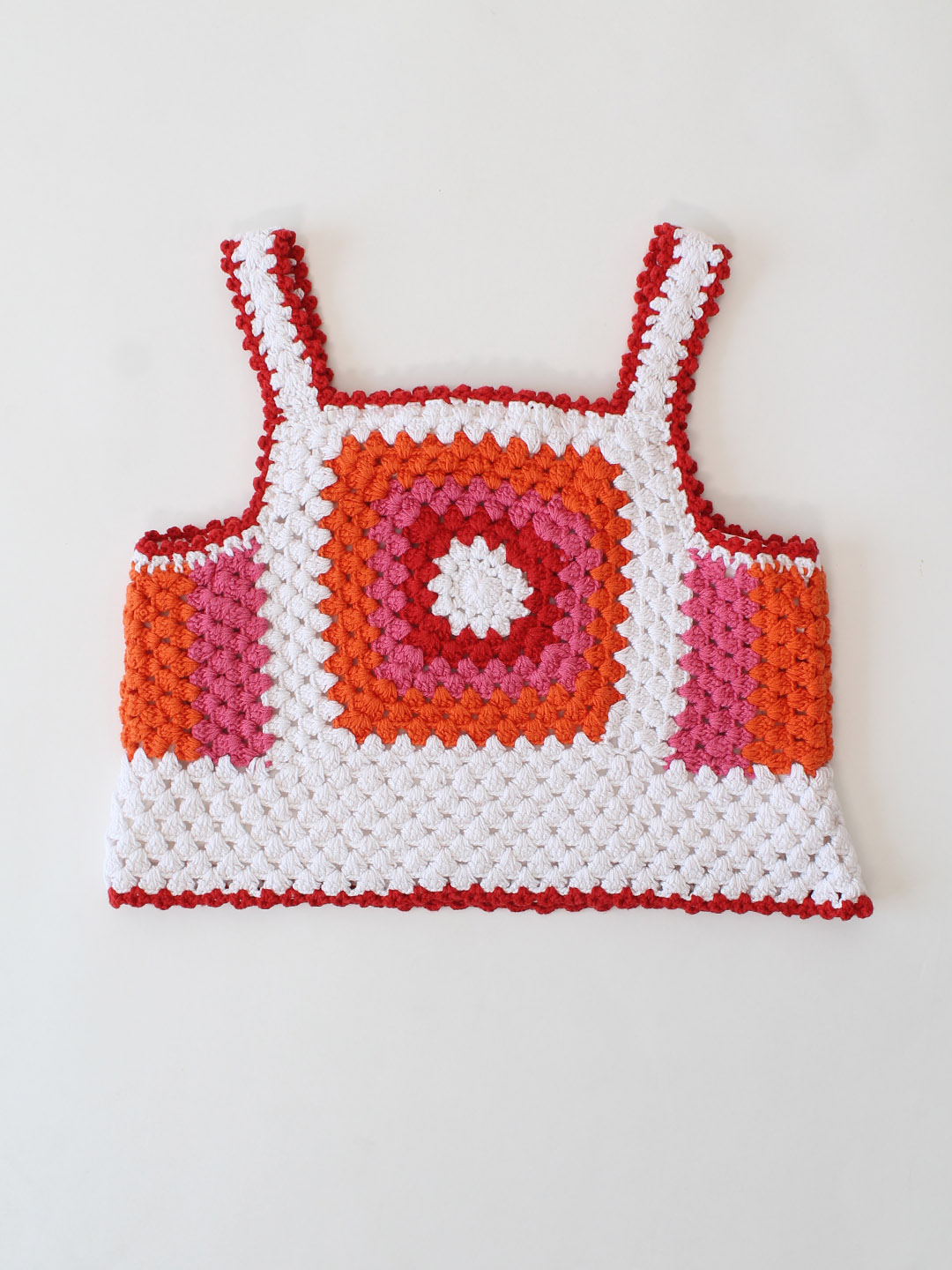 Woonie Handmade Crochet Crop Top - White