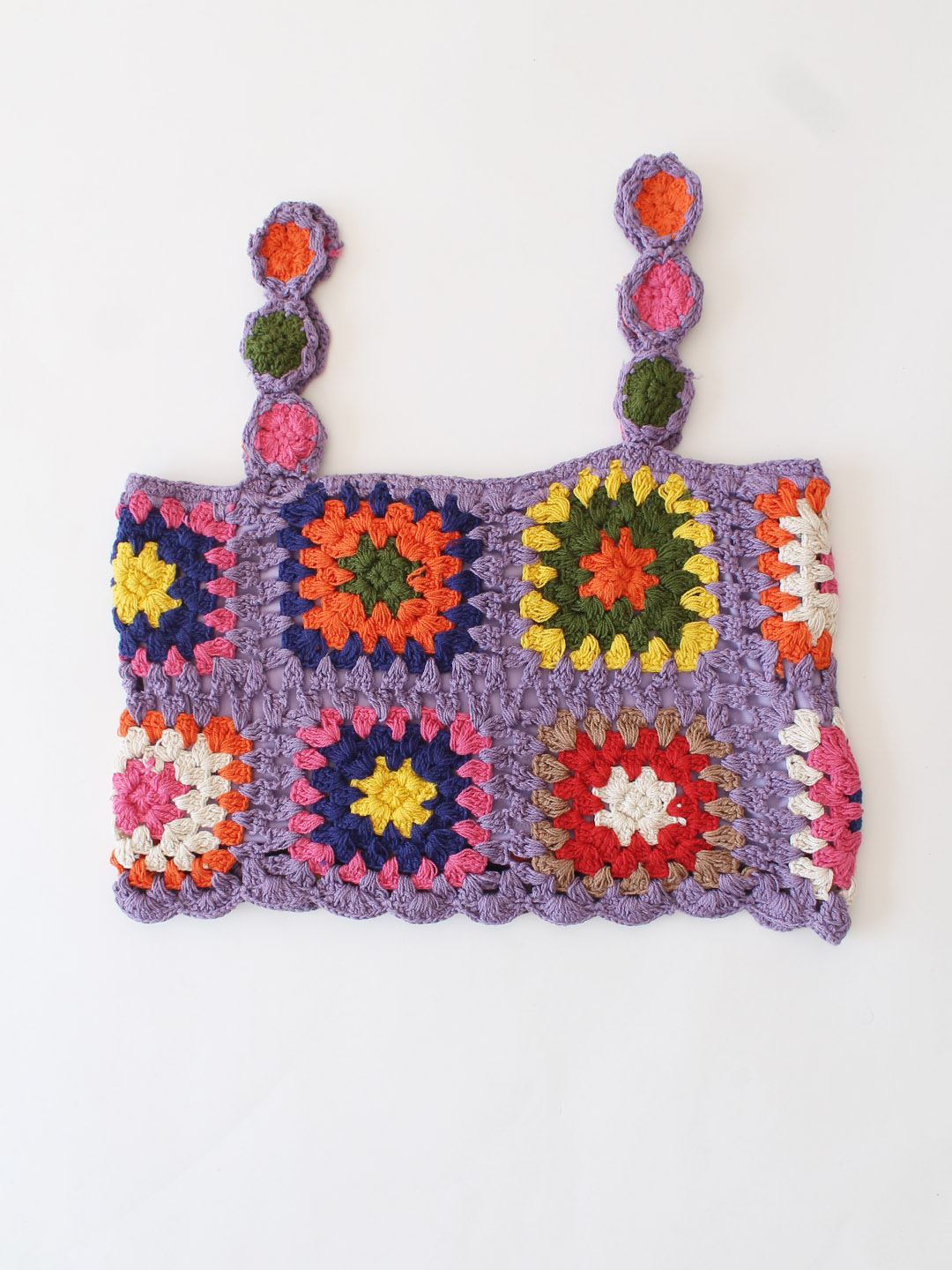 Woonie Crochet Strappy Top - Lavender