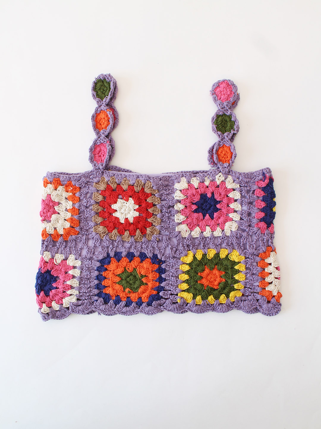 Woonie Crochet Strappy Top - Lavender