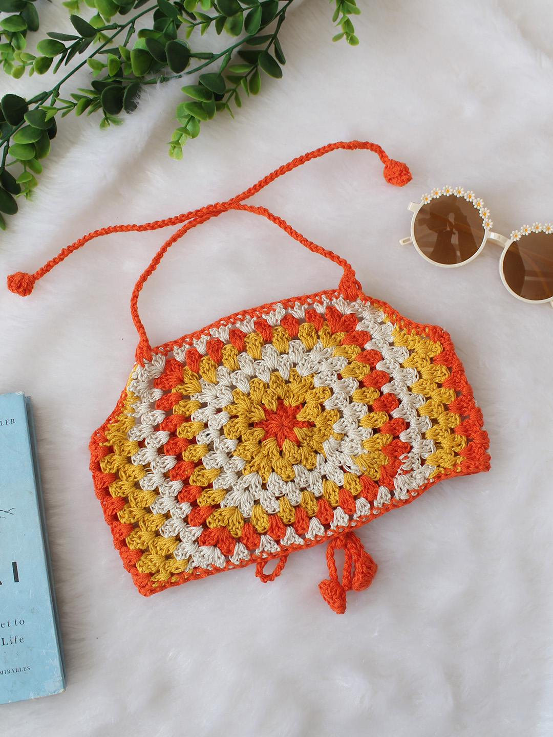 Woonie Self Design Halterneck Top - Multicolor