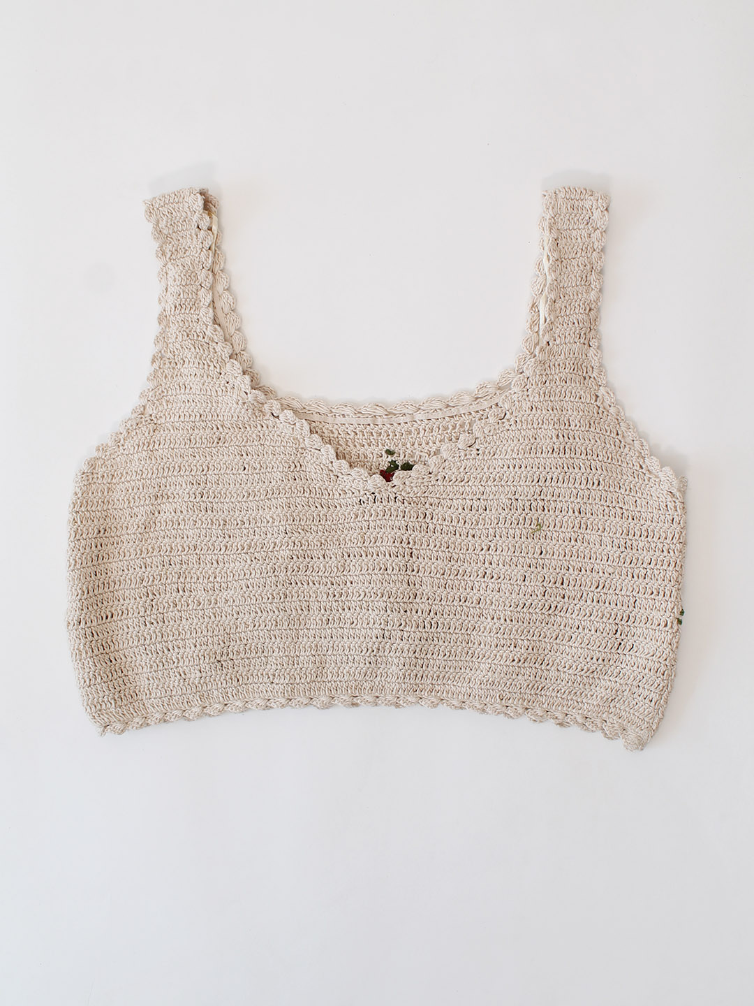 Woonie Floral Embroidery Top - Off White