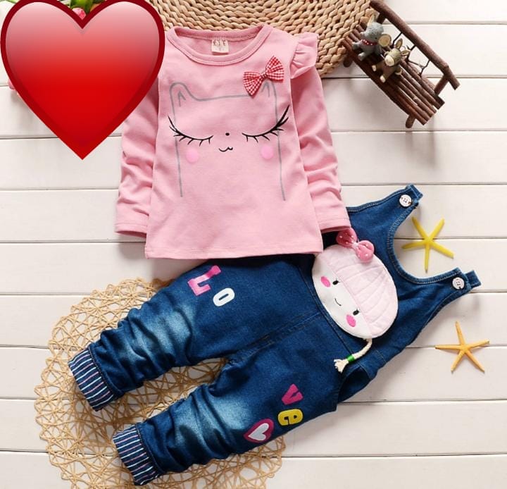 Cute Dungaree In Pink