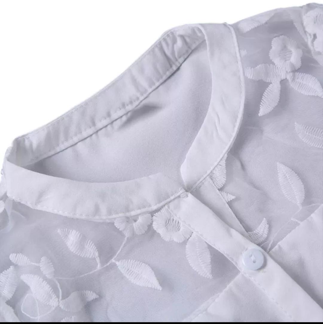 Cutwork Bottom with Lace Top