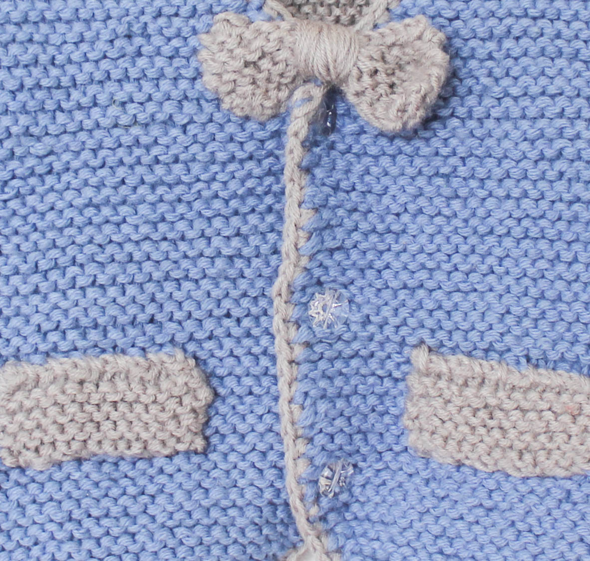Dual Colour Woolen Vest With Bow