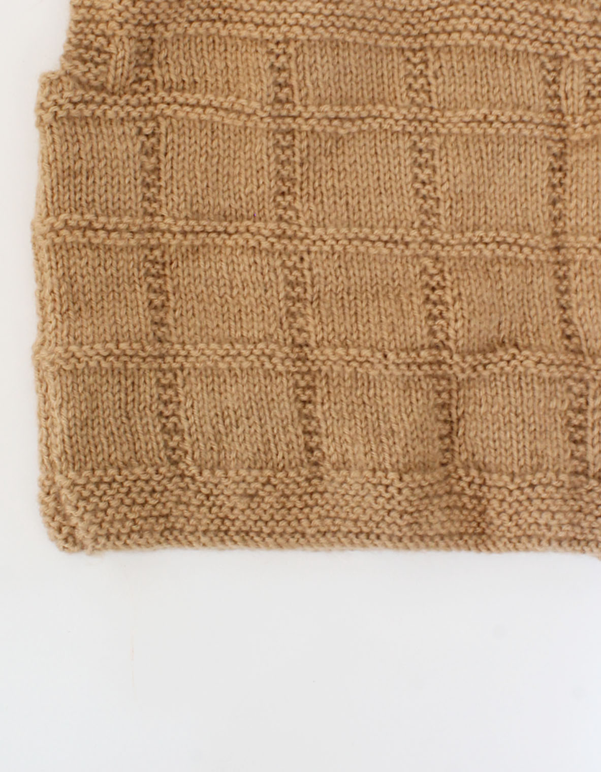 Woonie Handmade Sleeveless Strapy Self Design Knitted Vest-Brown