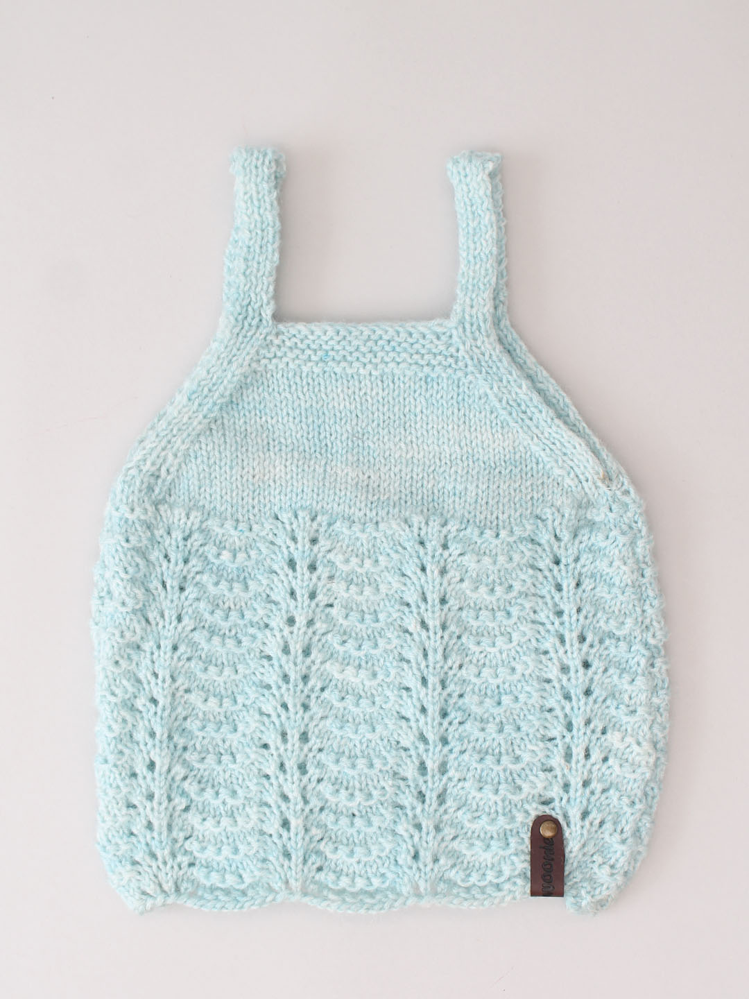 Woonie Handknitted Strappy Vest - Green