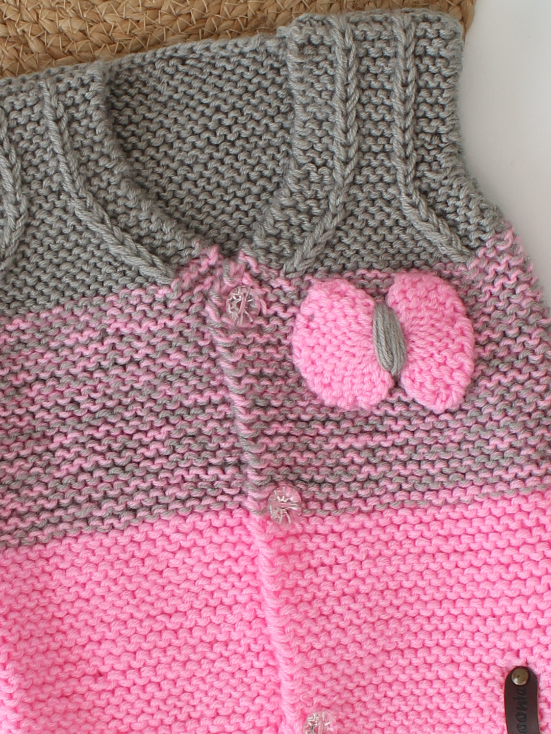 Woonie Sleeveless Knitted Bow Detailed Vest - Multi-Color