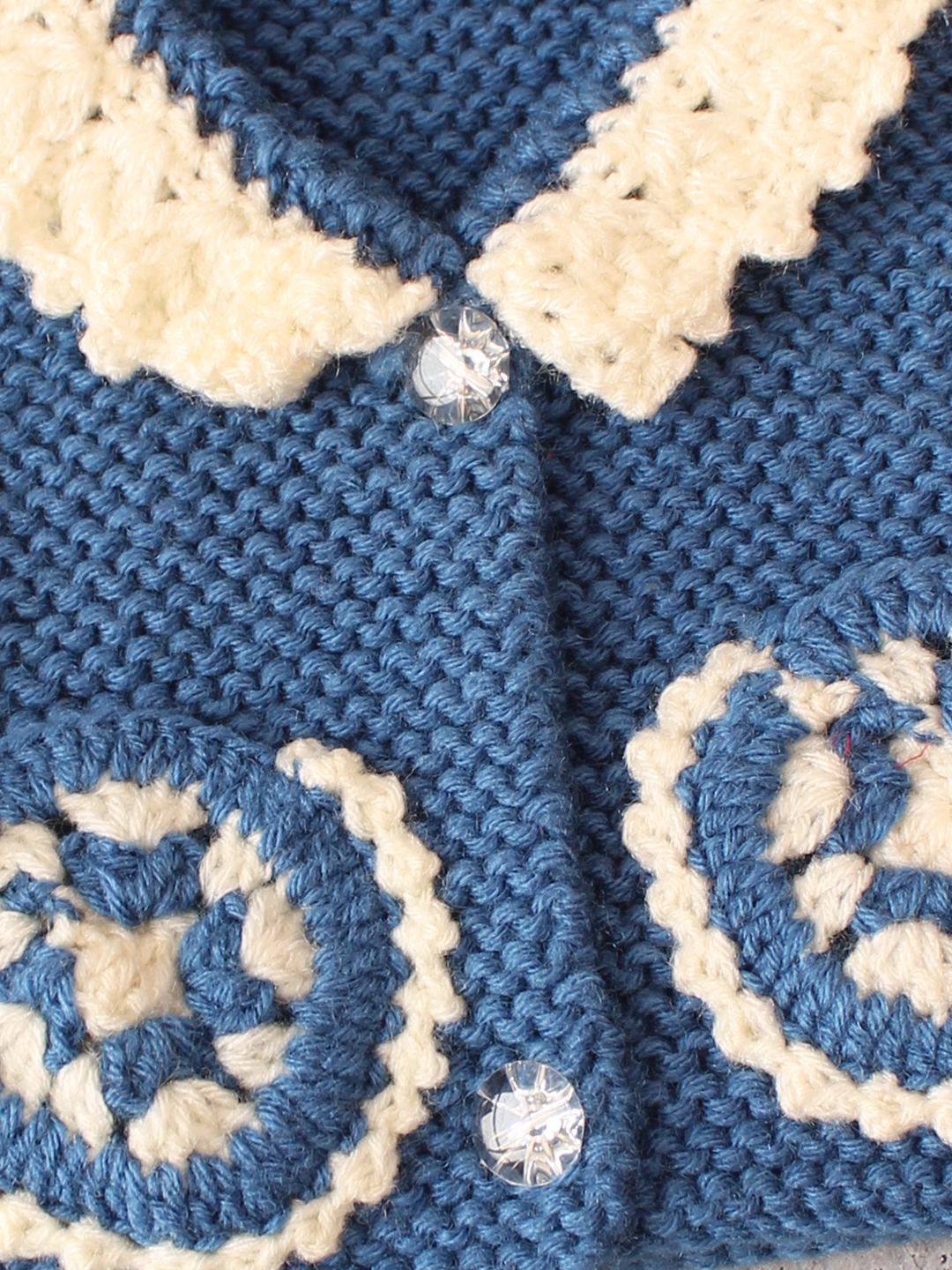 Woonie Handknitted PocketDetail Vest - Blue