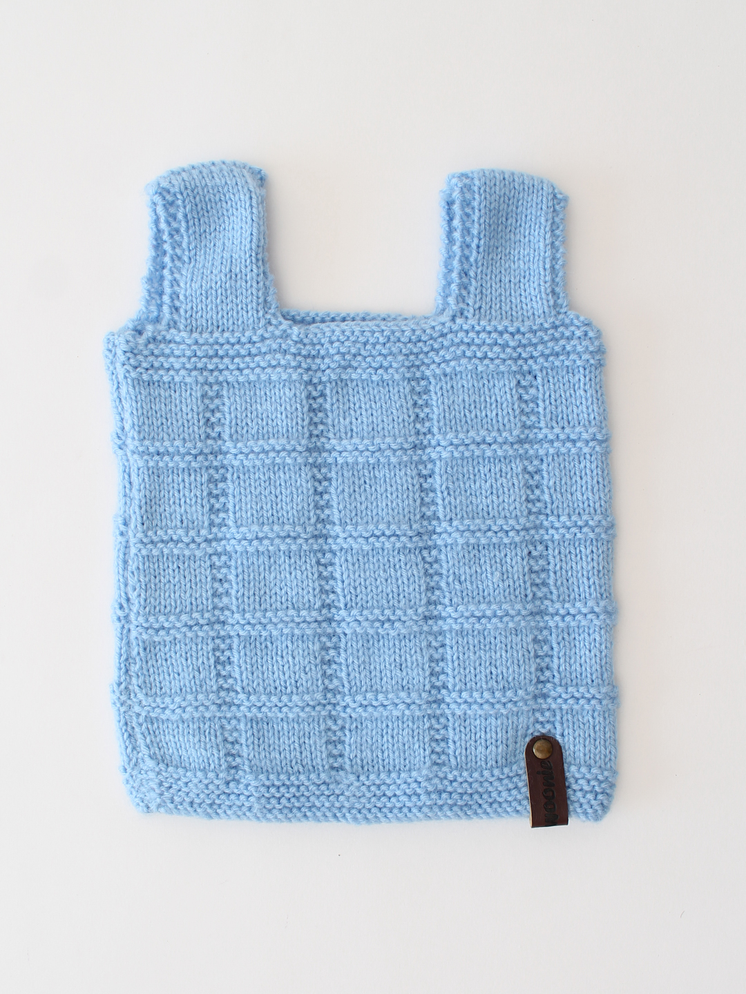 Woonie Handknitted Sleeveless Strapy Vest - Sky Blue