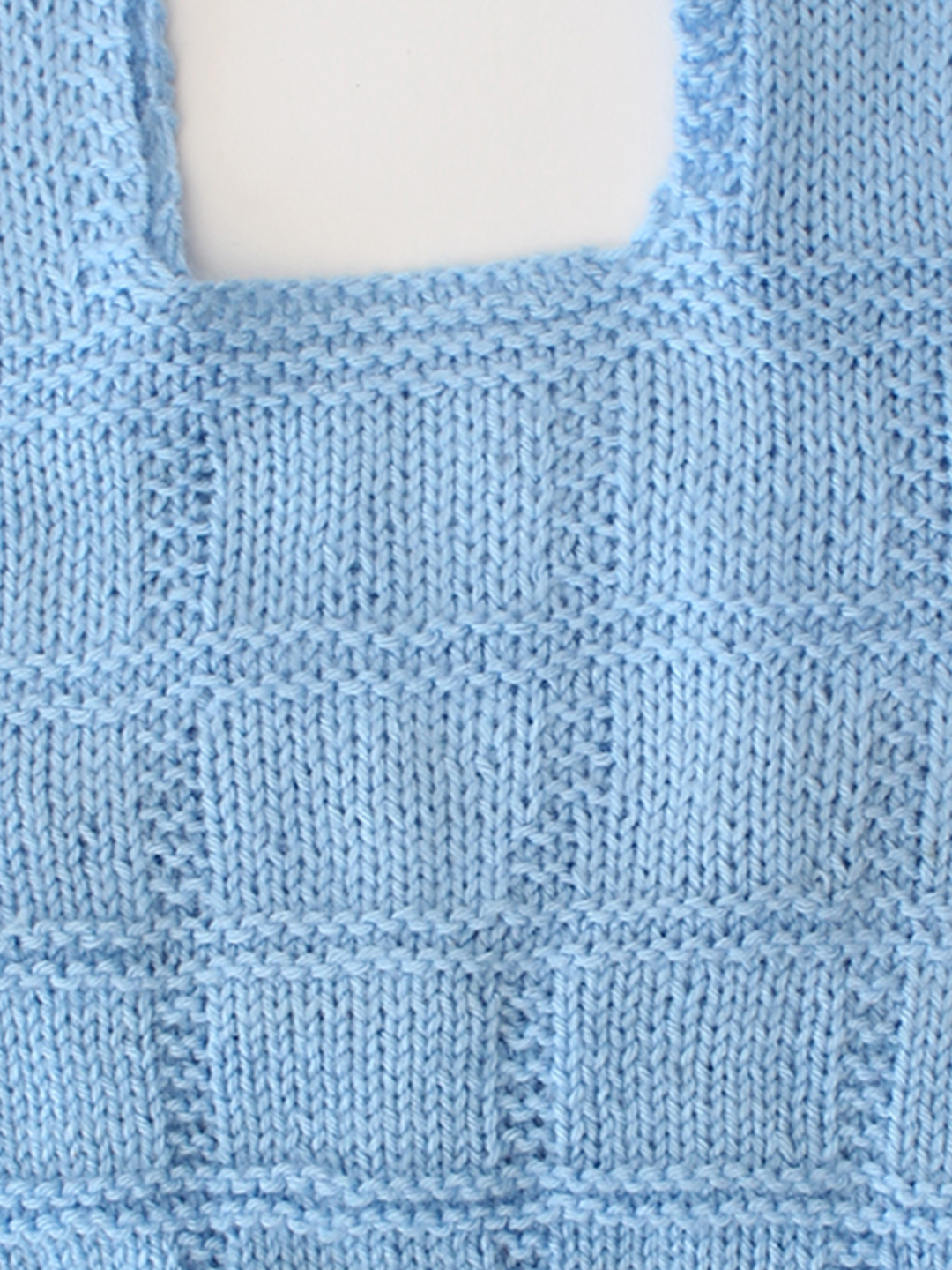 Woonie Handknitted Sleeveless Strapy Vest - Sky Blue