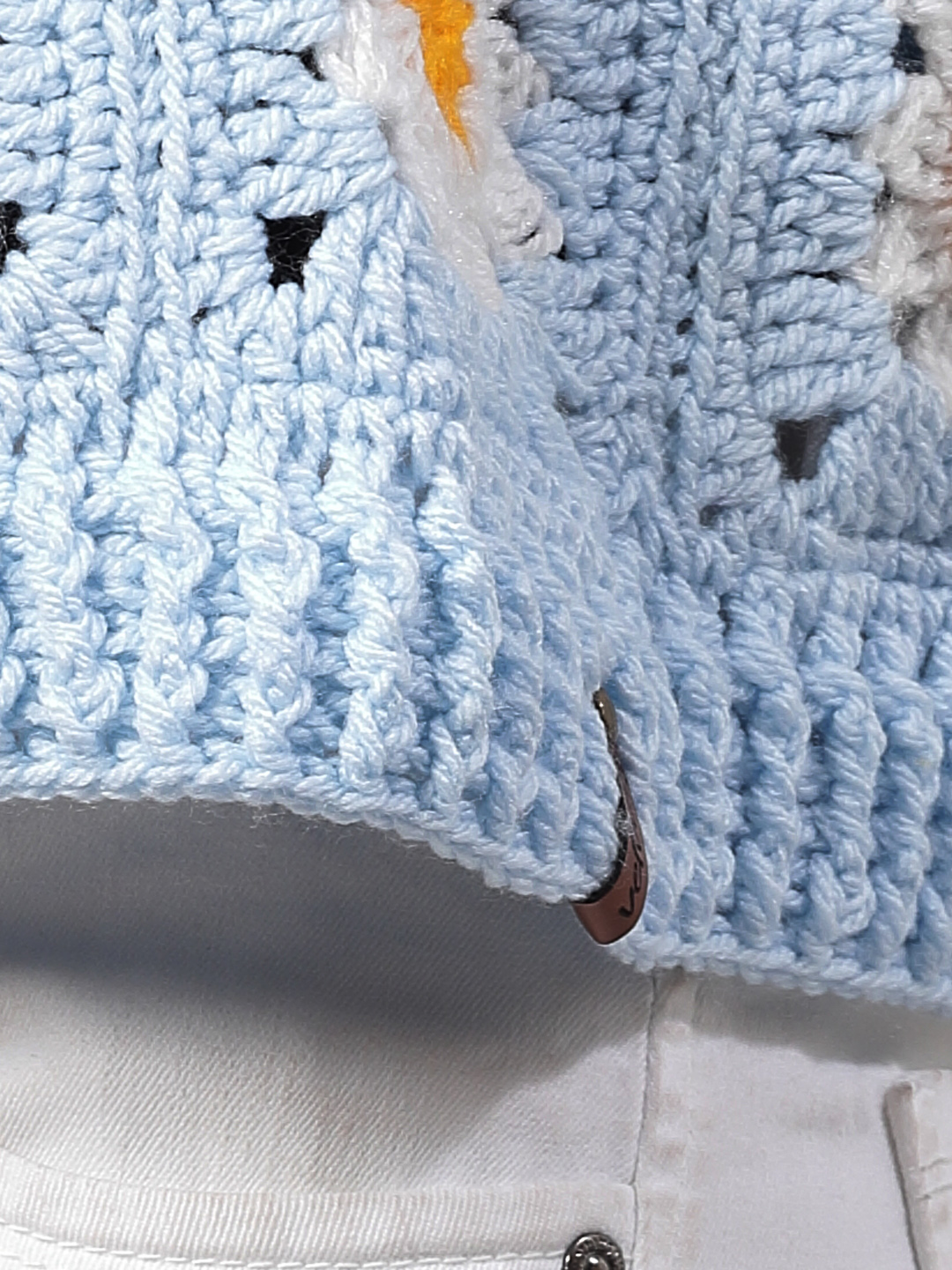 Daisy Granny Square Cardigan for Women - Blue