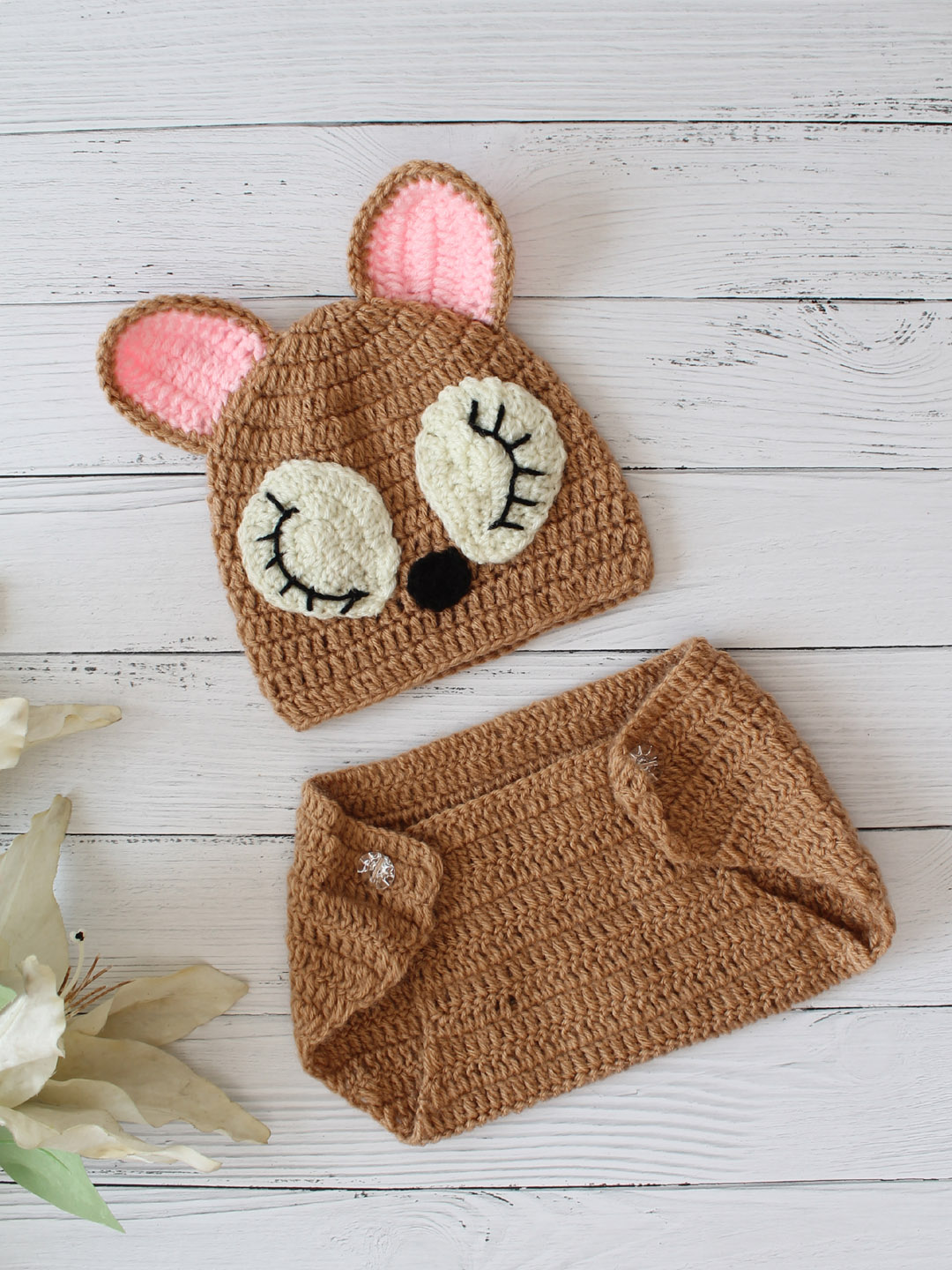Deer Design Infant Photography Prop -Brown Cute Photo Props