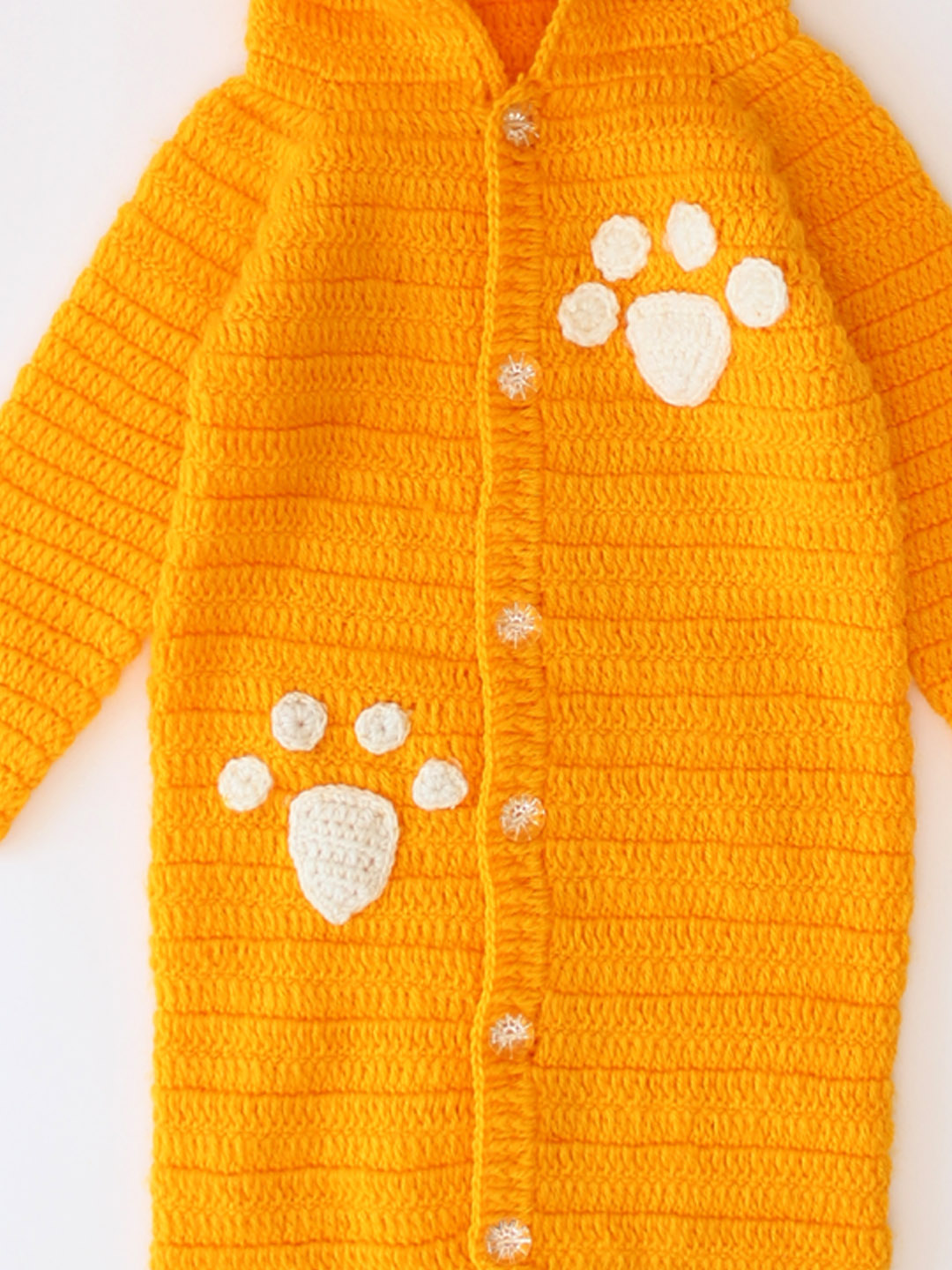 Dog Jumpsuit for Newborn with Hood - Yellow