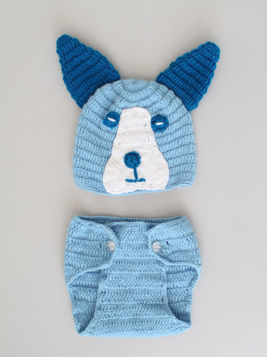 Dog Photo Props for Newborn - Blue Animal Photo Props