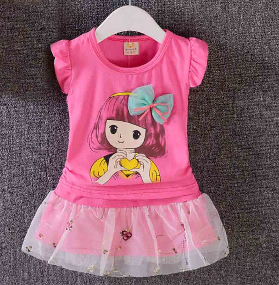 Doll Printed Top & Skirt Set