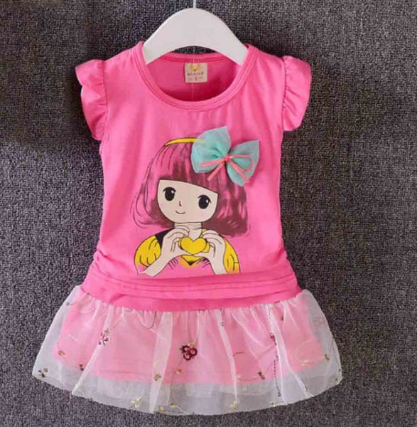 Image of Doll Printed Top &amp; Skirt Set