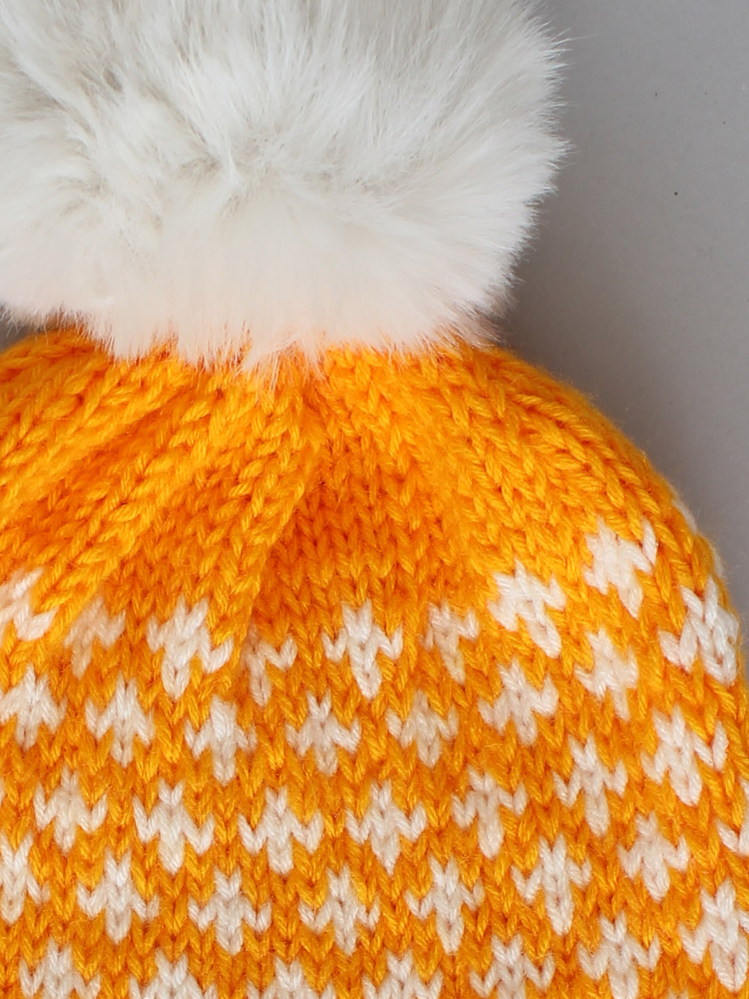 Fair Isle Beanie Hats for Women - Yellow