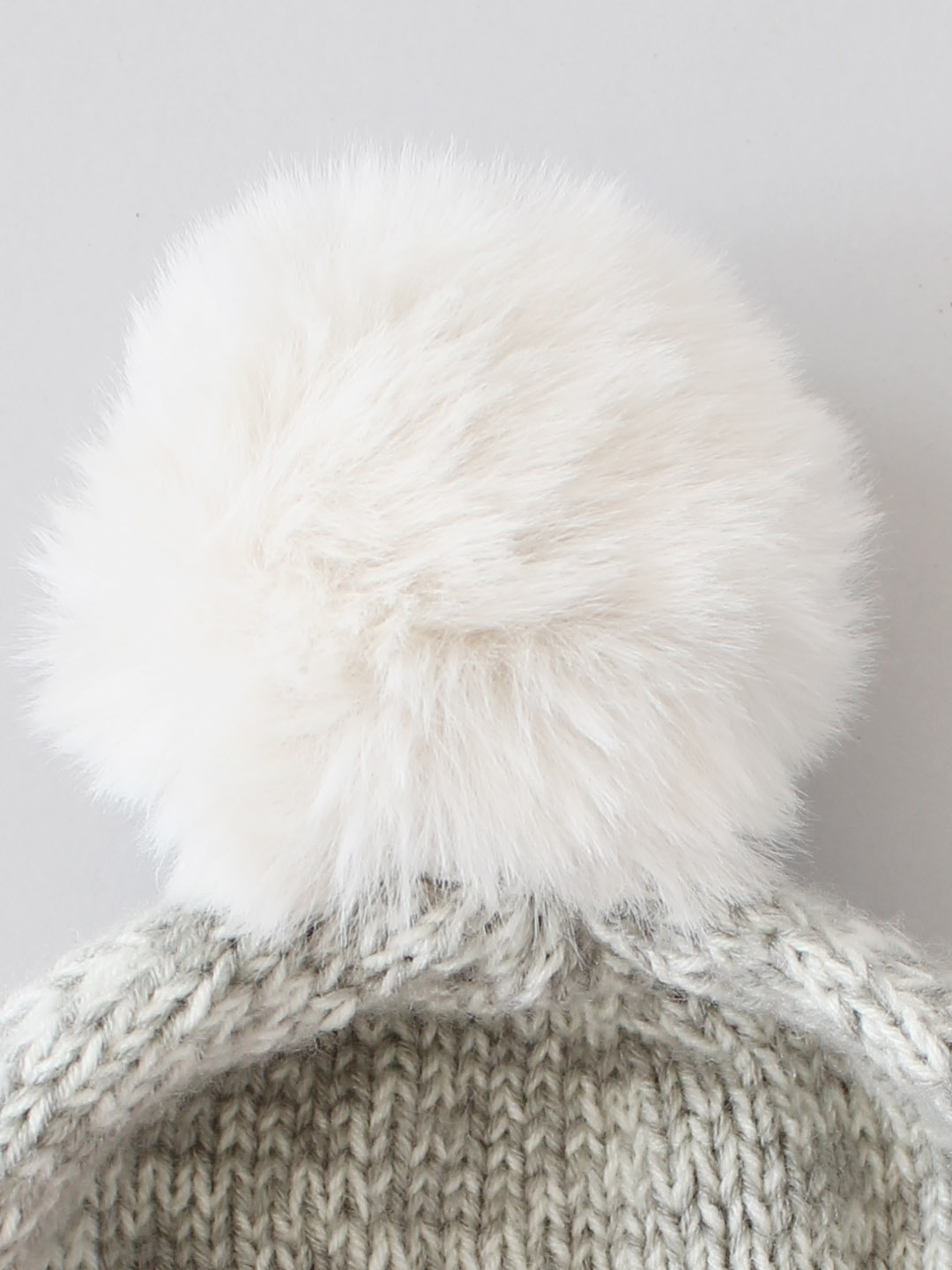 Cute Winter Beanie for Women with Faux Fur Pom Pom - Red