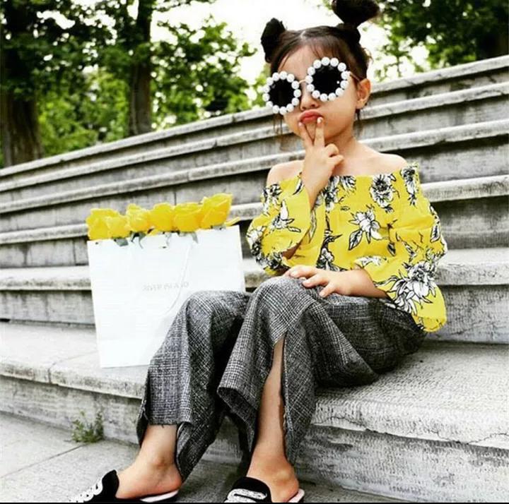 Floral Printed Top and Bottom with side slit
