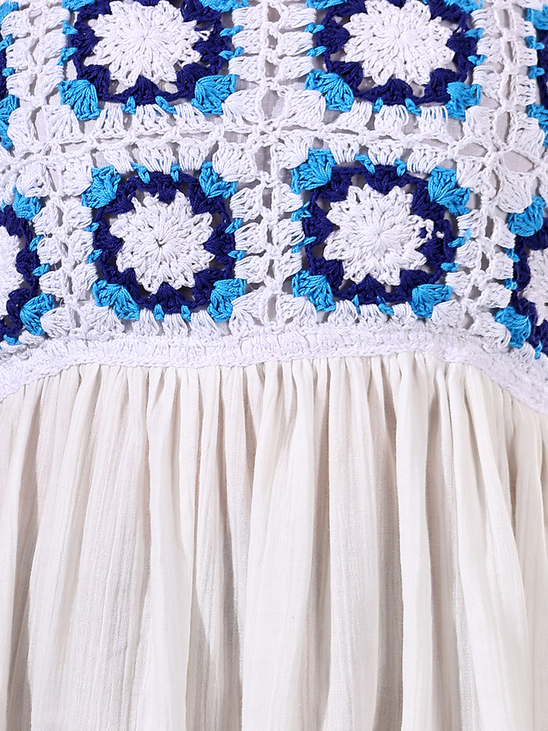 Woonie Crochet Detailed Dress - White