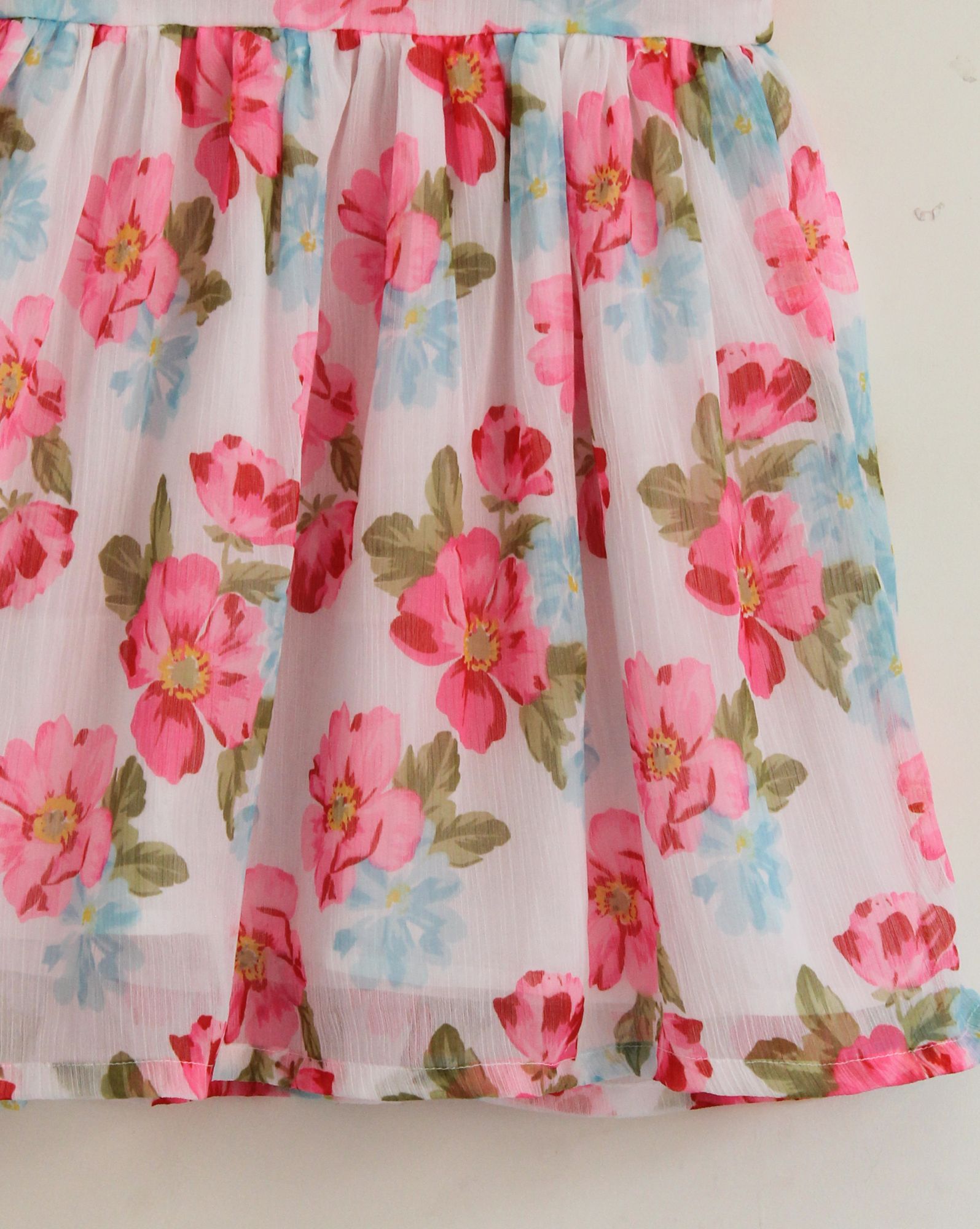 Woonie Sleeveless Floral Printed Fit & Flare Dress - Pink