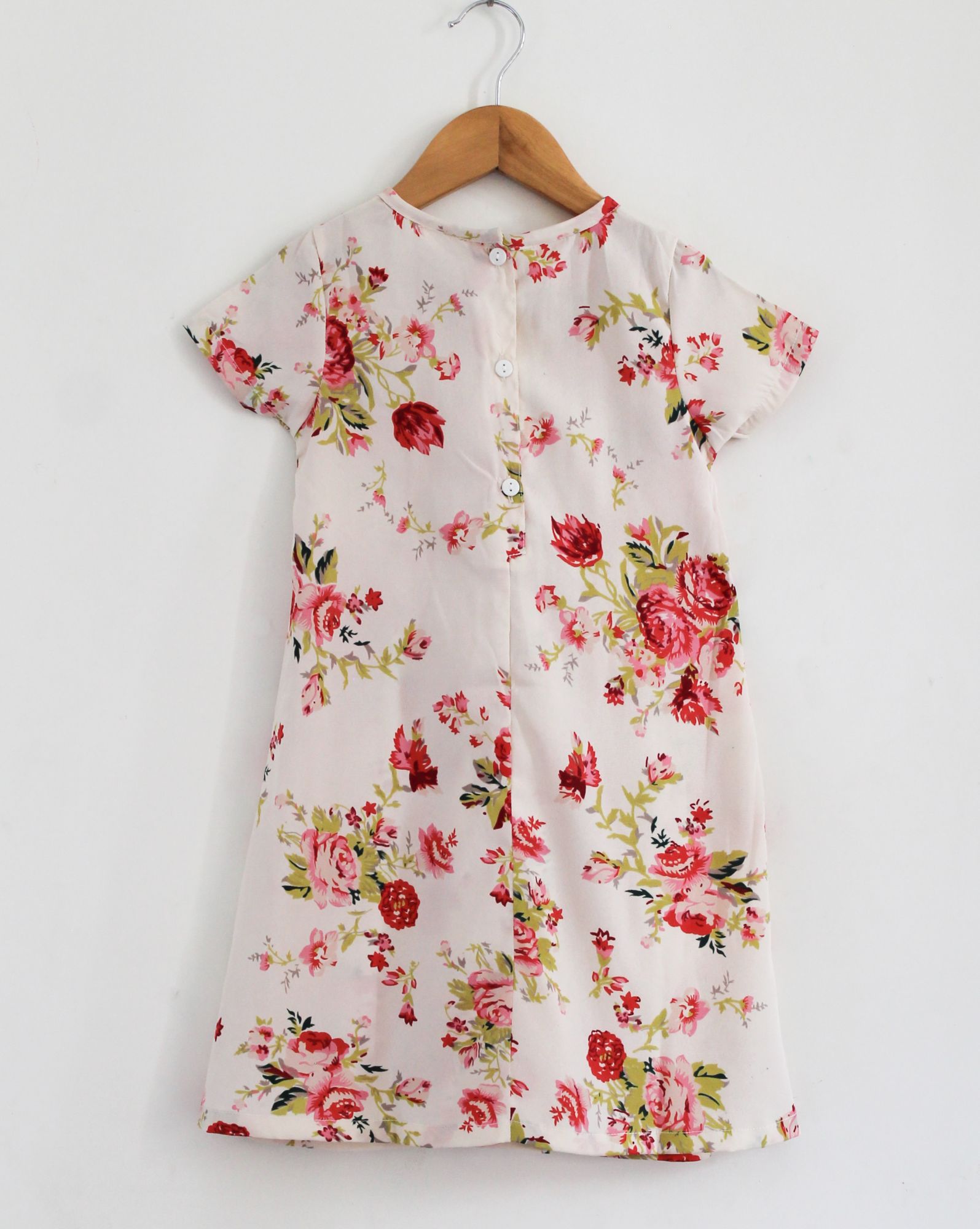 Woonie Half Sleeves Floral Printed Dress - Multicolor