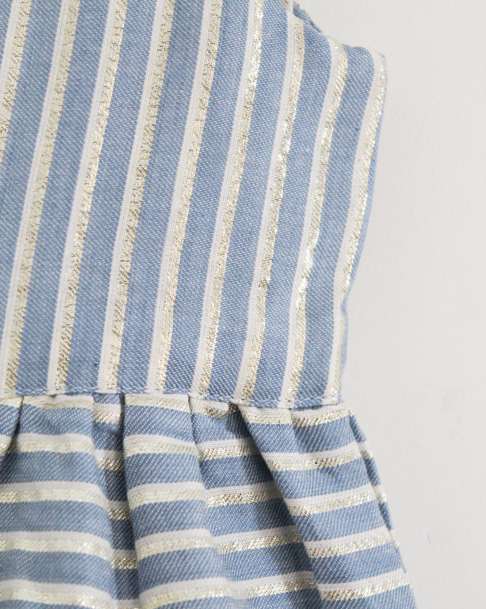 Woonie Sleeveless Striped Fit & Flare Dress - Blue
