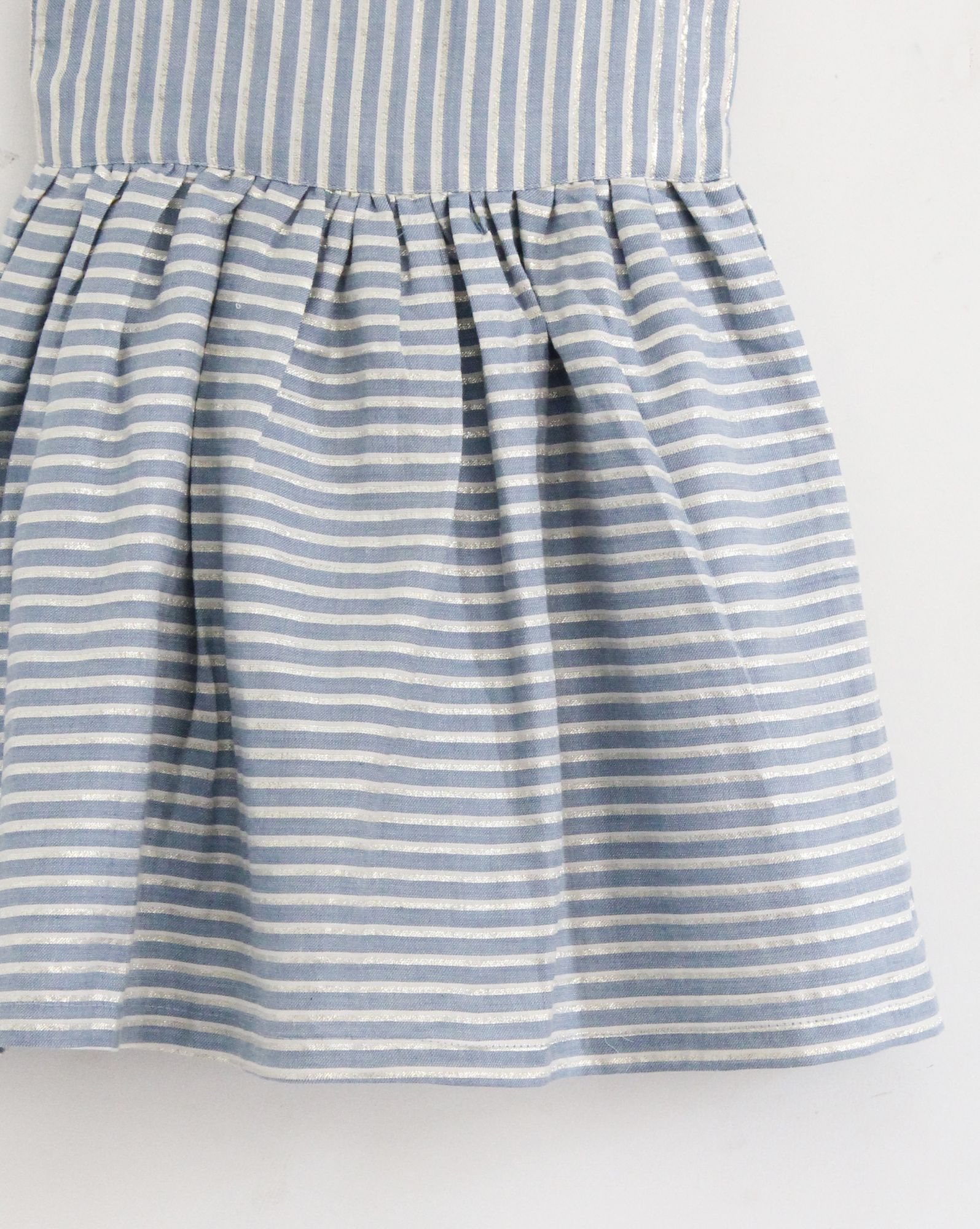 Woonie Sleeveless Striped Fit & Flare Dress - Blue
