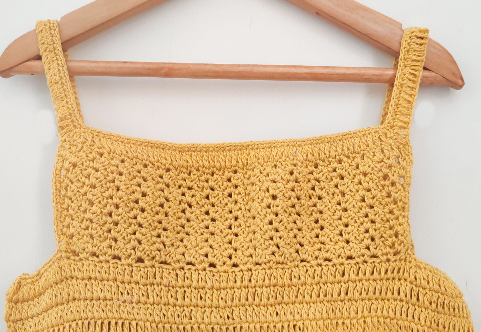 Woonie Sleeveless Crochet Yoke Floral Print Dress - Yellow