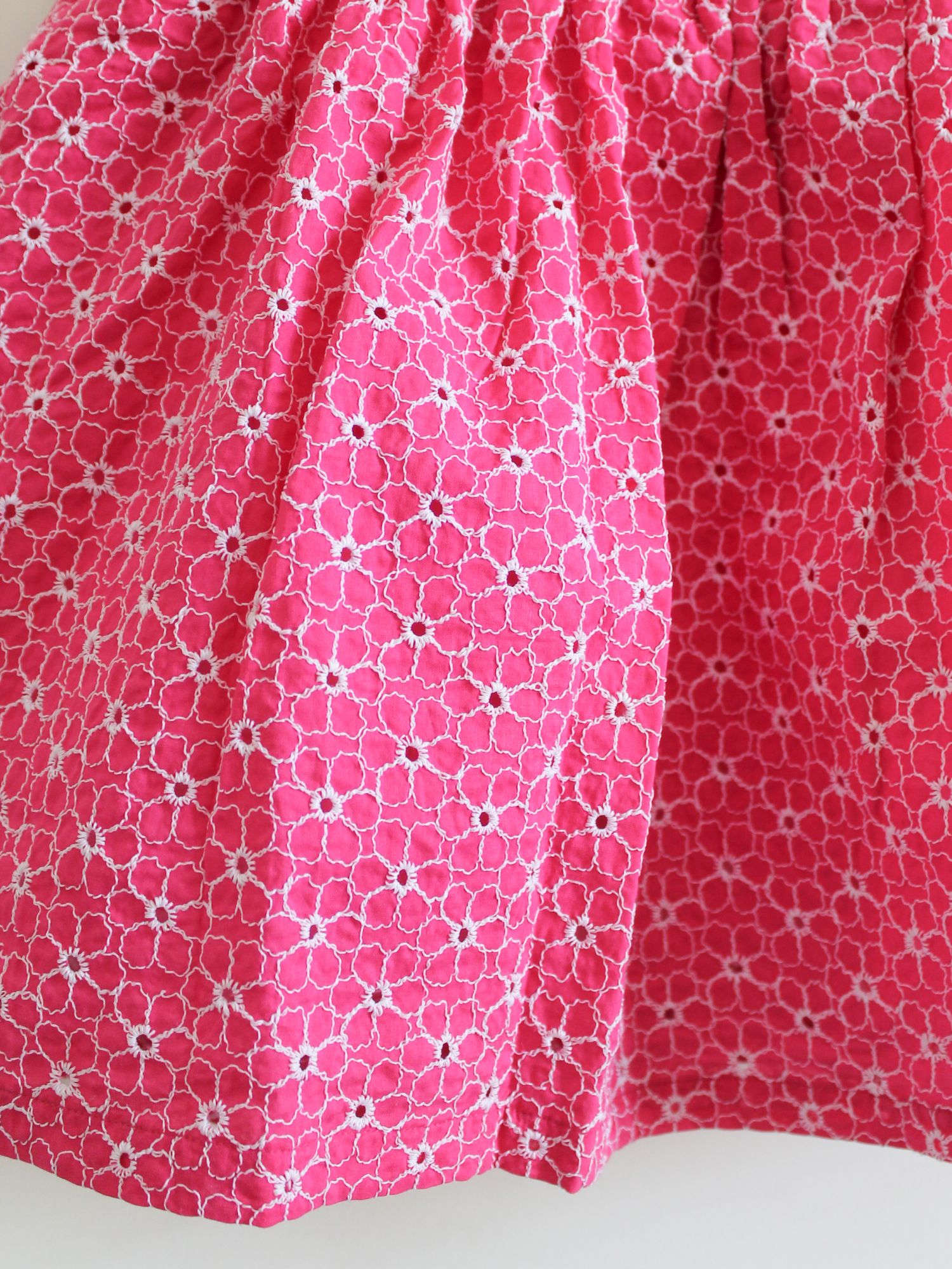 Woonie Short Sleeves Embroided Frock-Pink