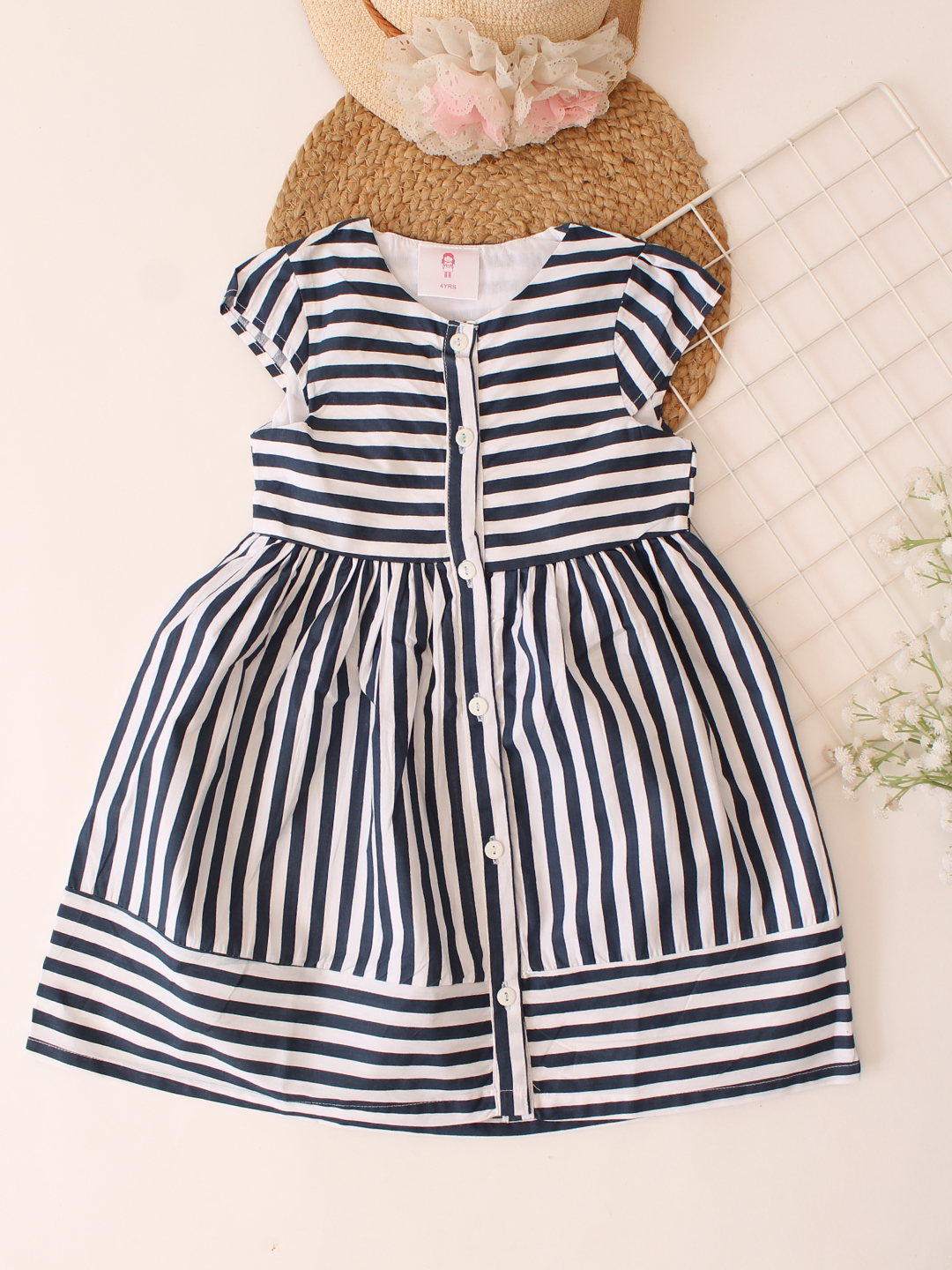 Striped Summer Frock - Blue