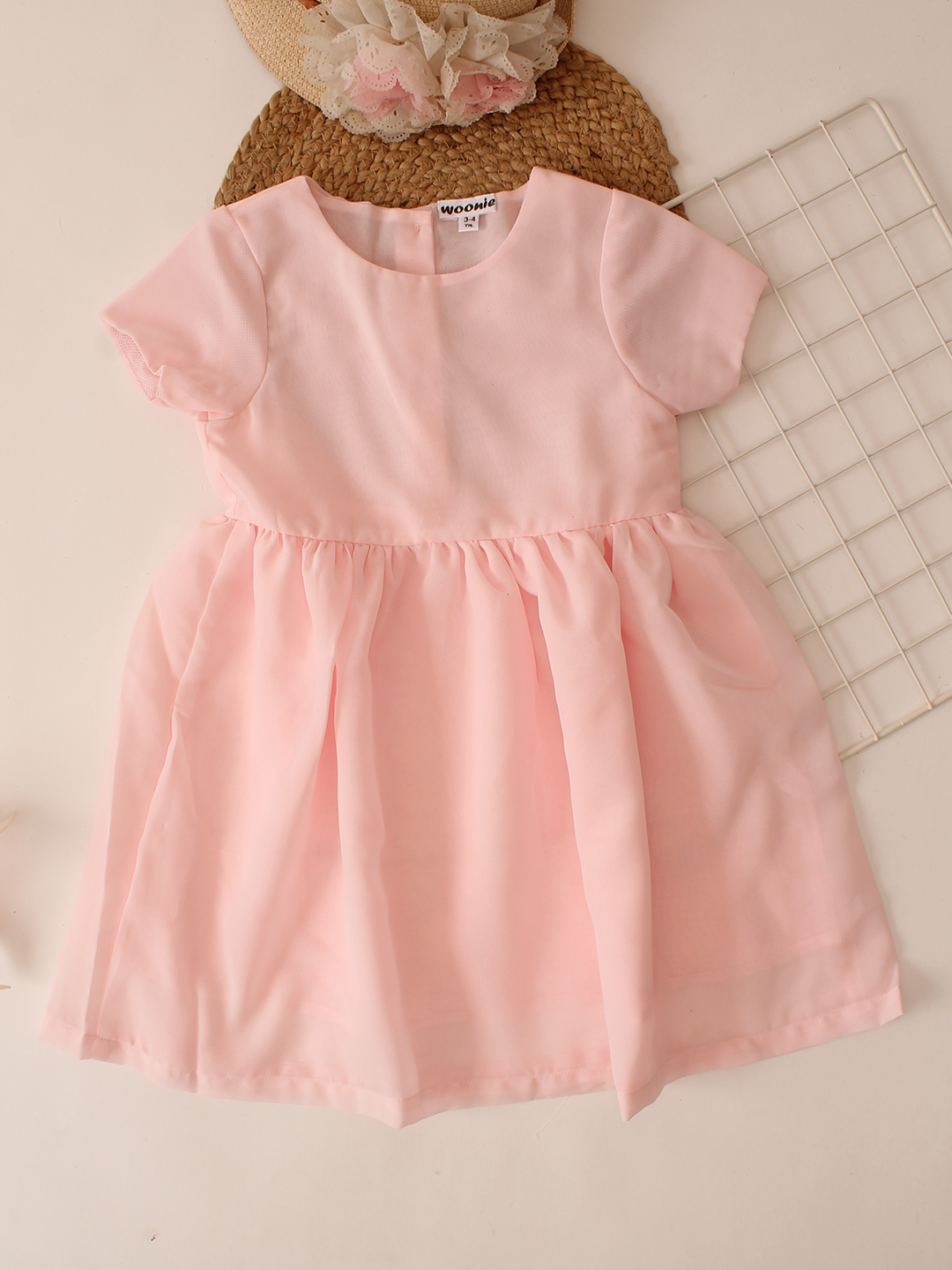 Woonie Gerogette Dress - Cream