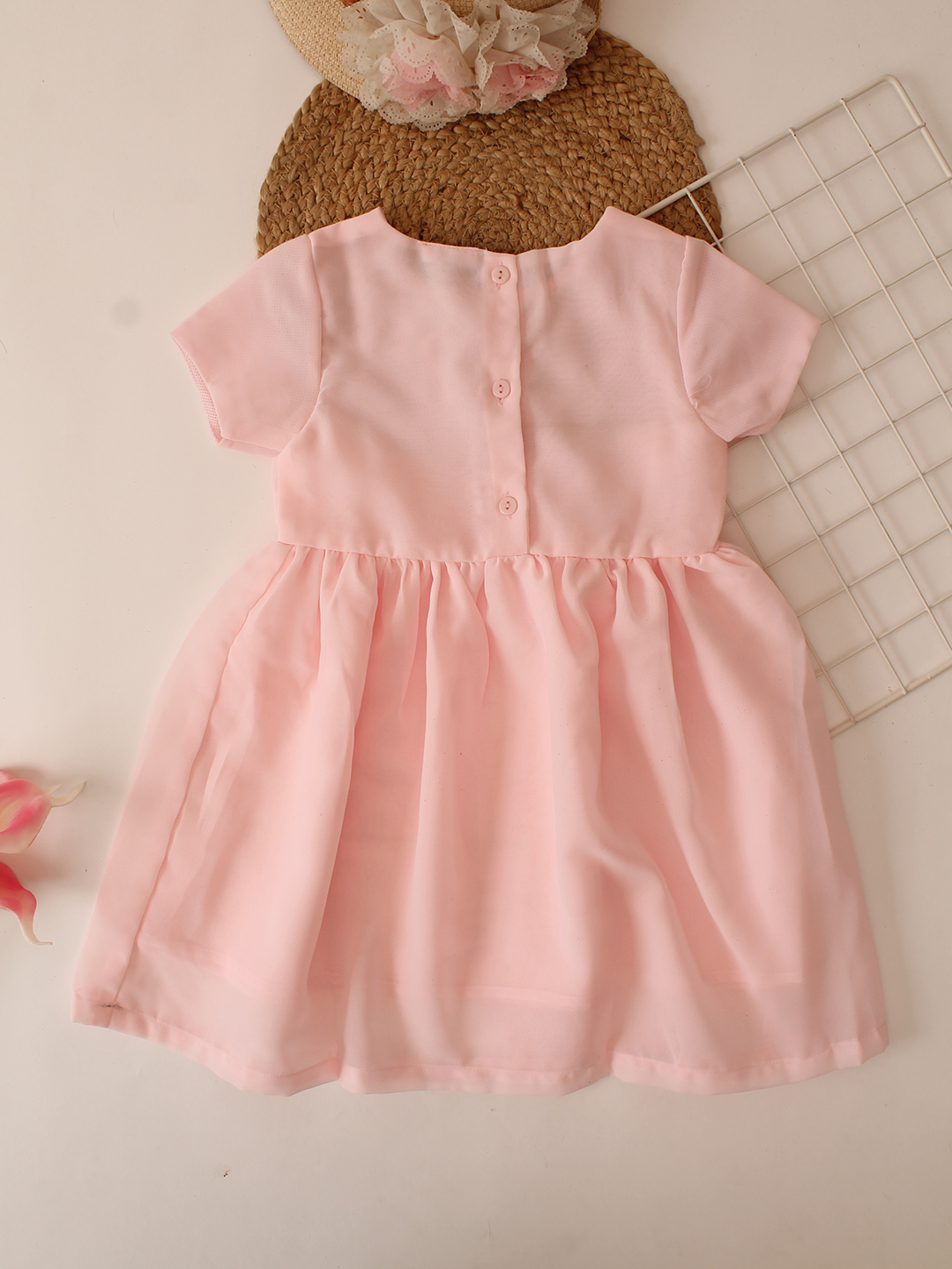 Woonie Gerogette Dress - Cream
