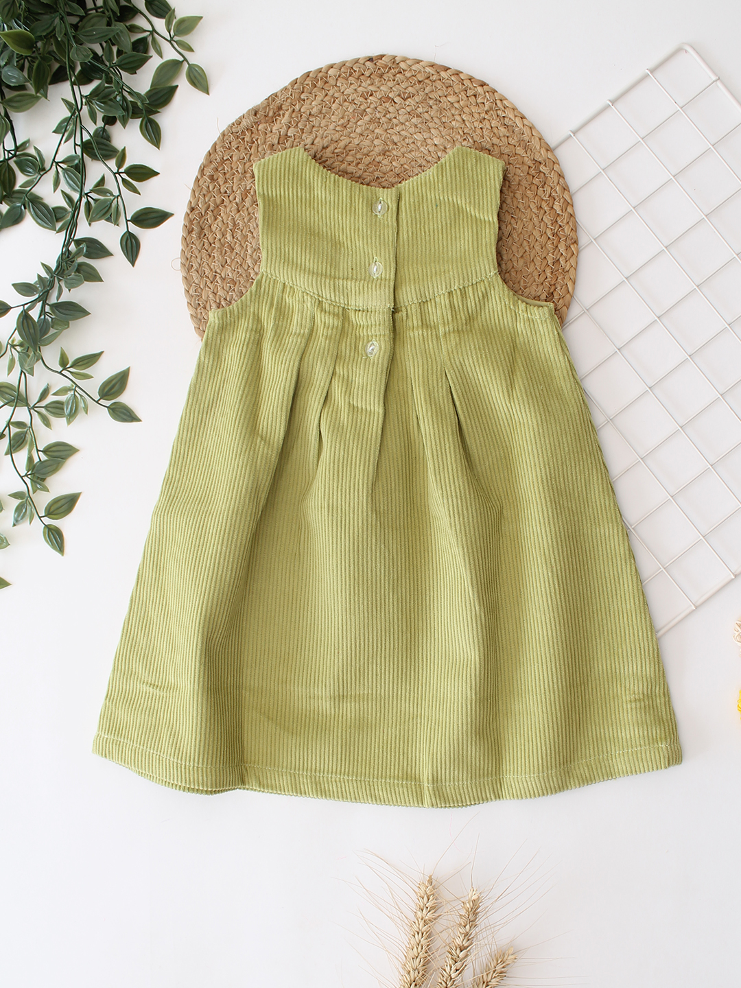Woonie Sleeveless Bow Embellished - Green