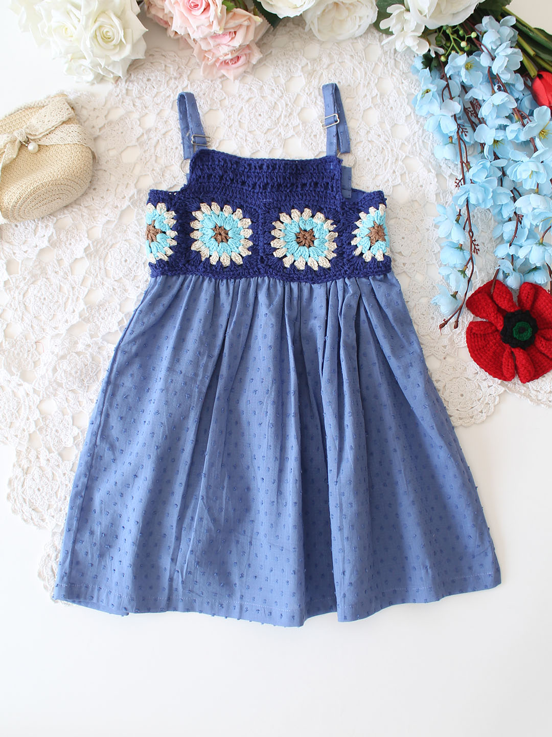 Floral Crochet Summer Dress