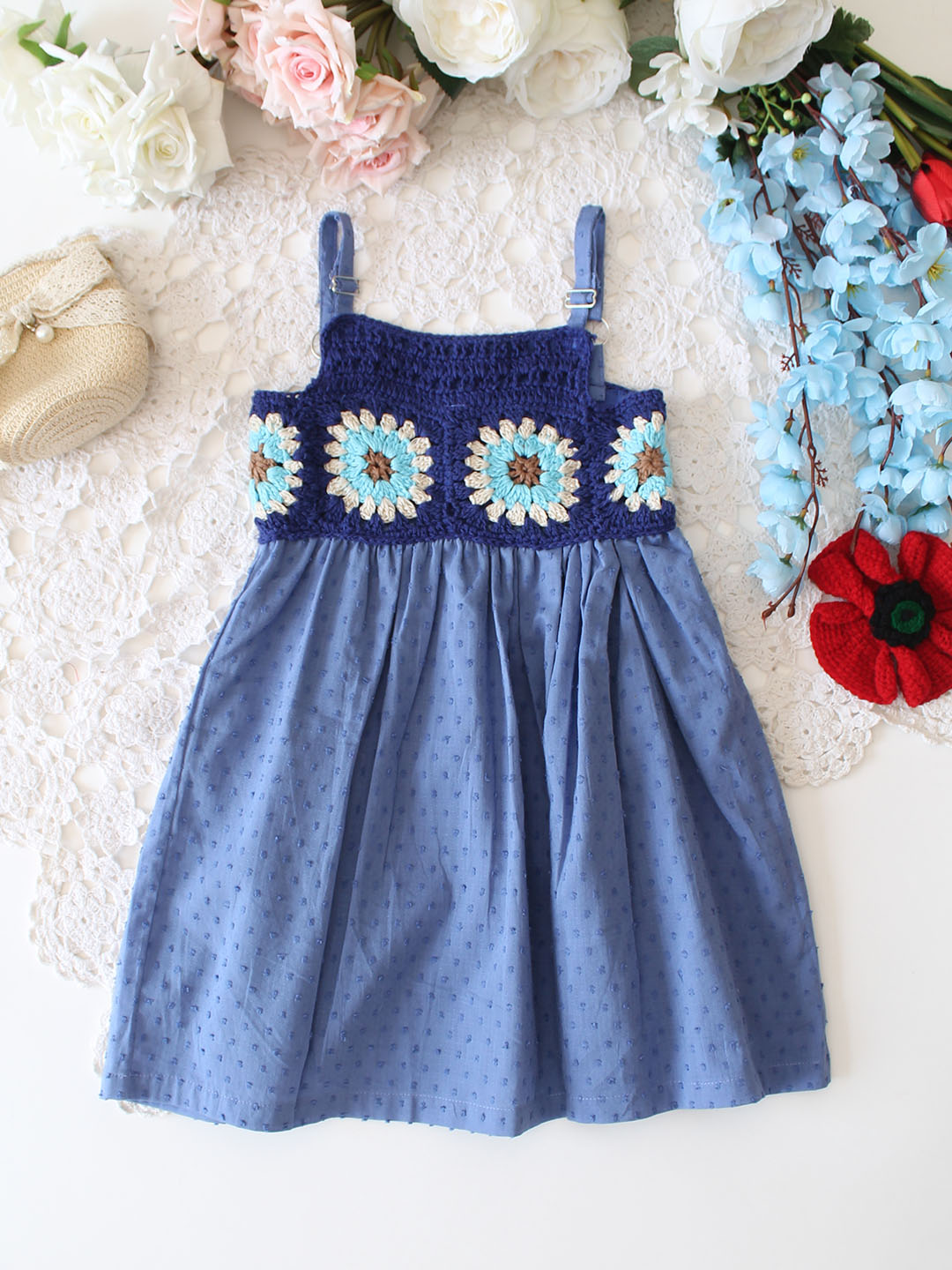 Floral Crochet Summer Dress