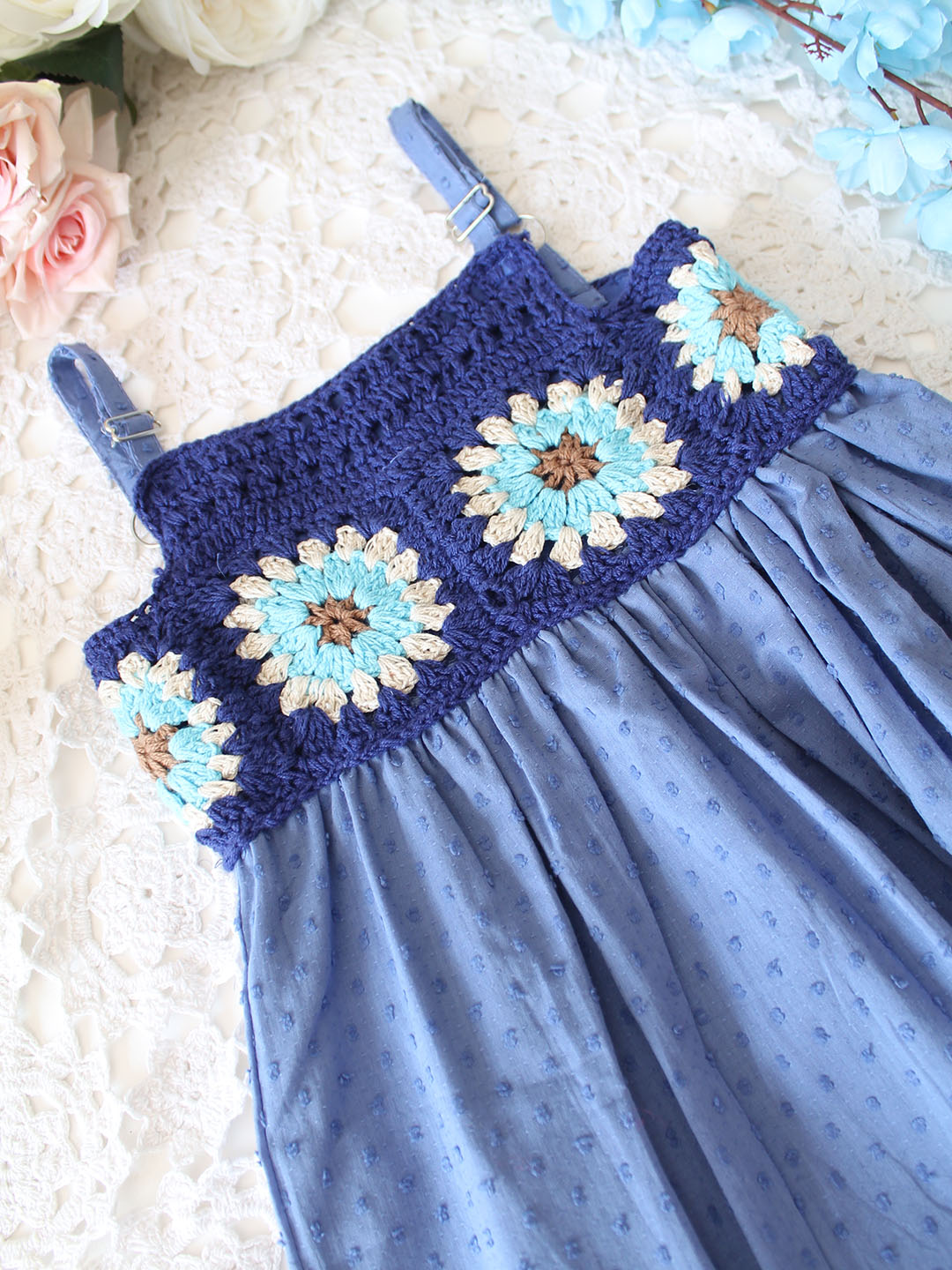 Floral Crochet Summer Dress