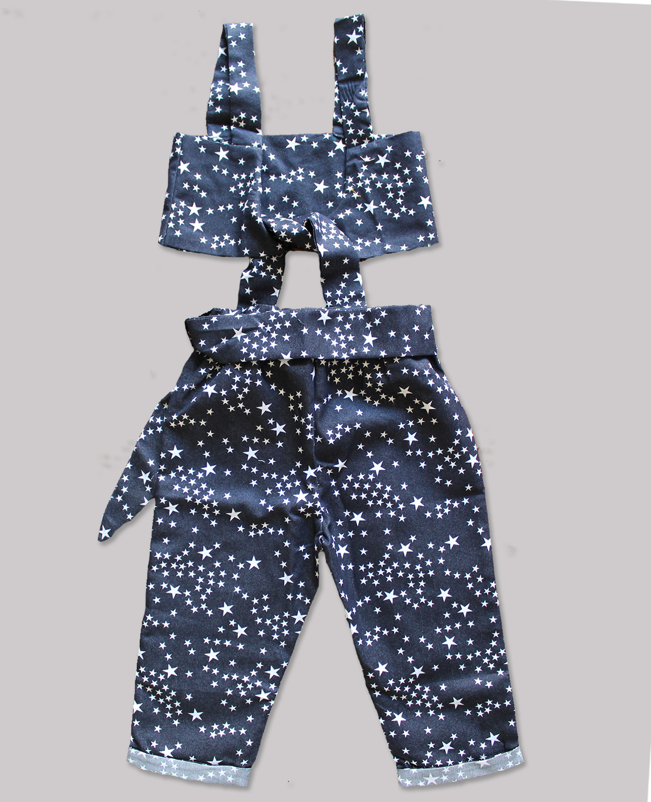 Woonie Sleeveless Star Printed  Top With PantNavy Blue
