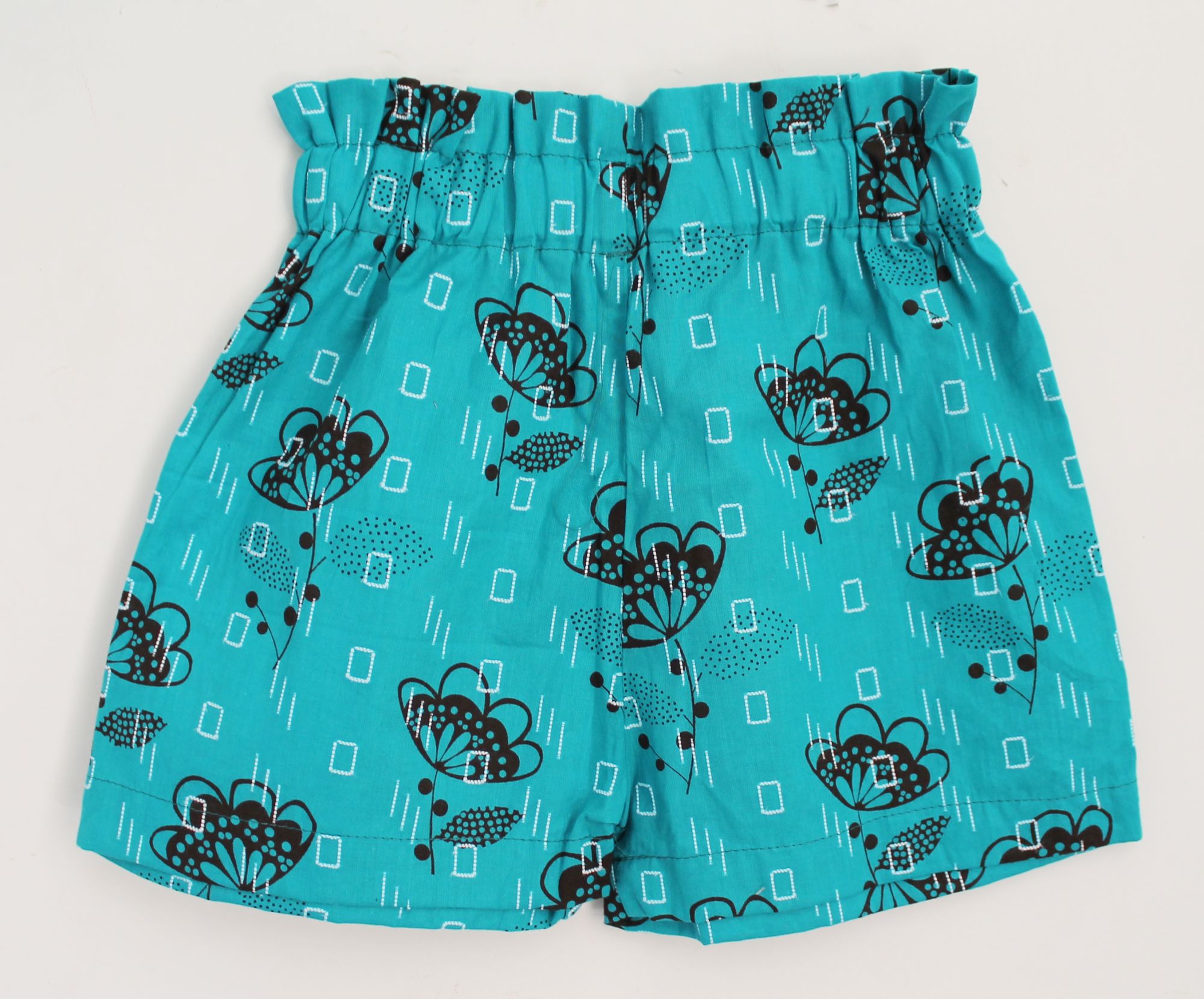 Woonie Sleeveless Flower Print Top With Shorts - Green