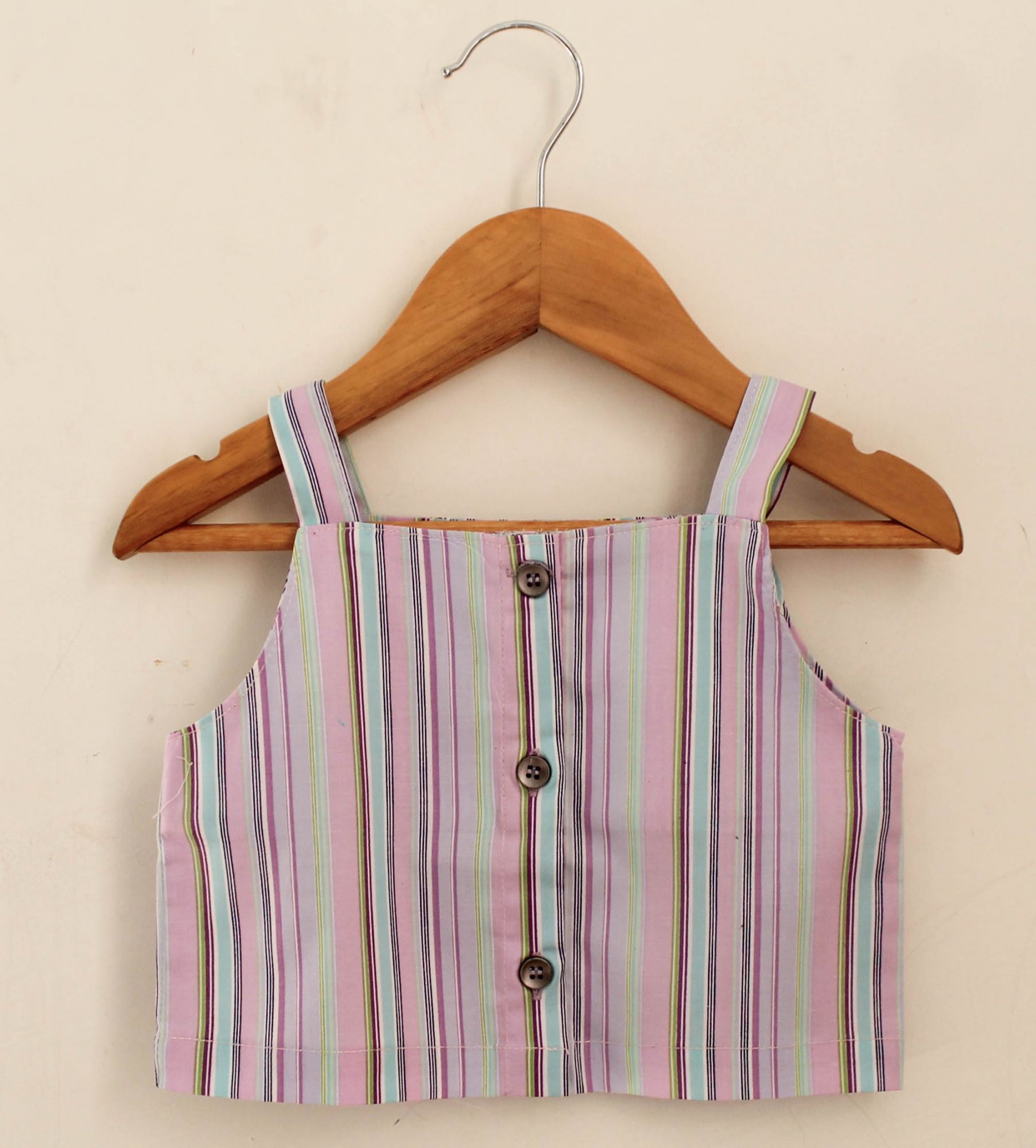 Woonie Sleeveless Stripped Top  Pant SetLavender