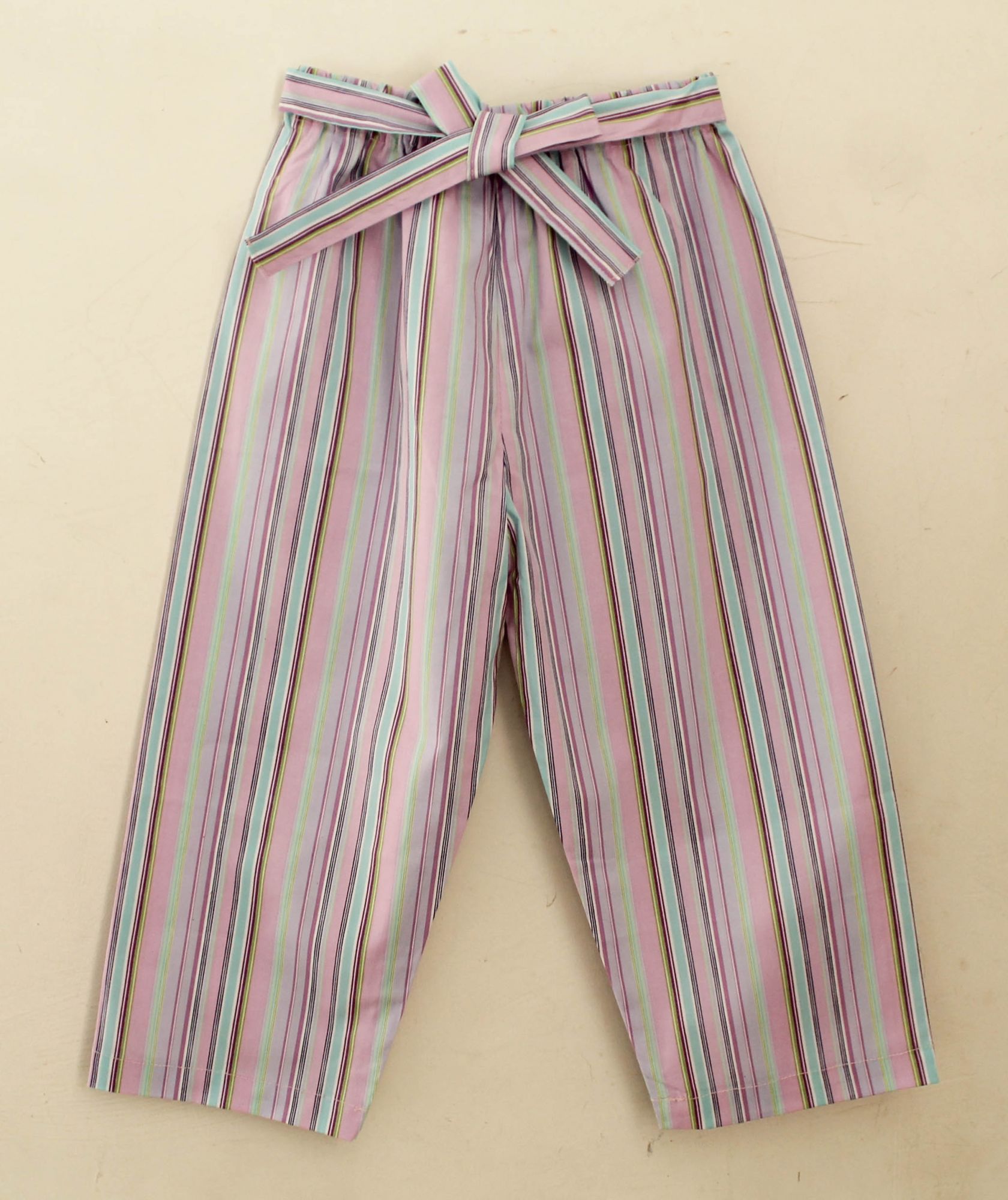 Woonie Sleeveless Stripped Top  Pant SetLavender