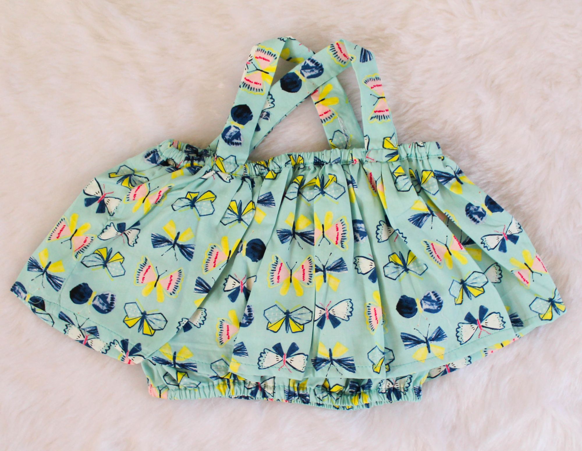 Woonie Sleeveless Stylish Skirt Set With Attached Bloomer Green