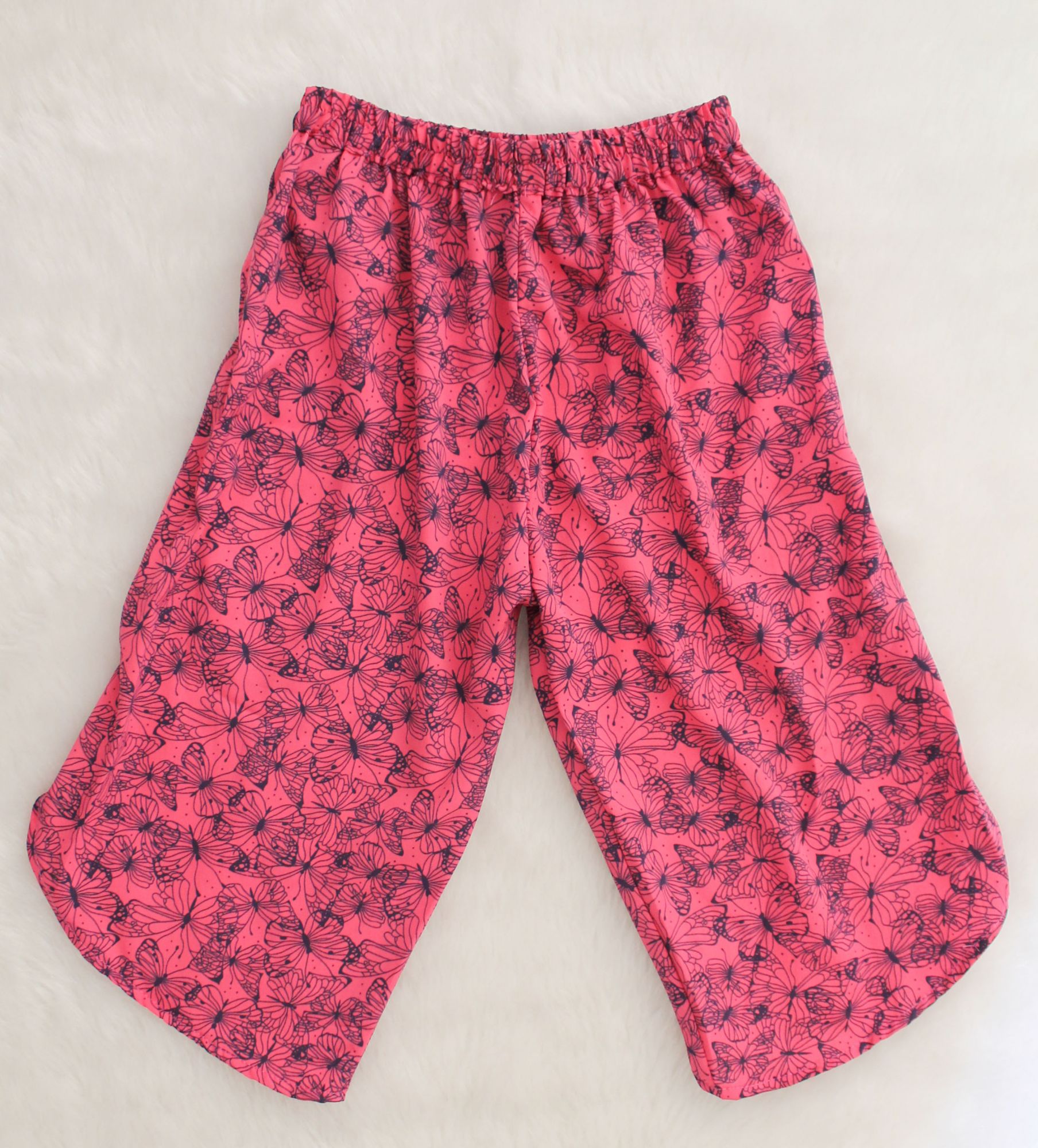 Woonie Off Shoulder Sleeves Butterfly Print Off Shoulder Top With Pants - Pink