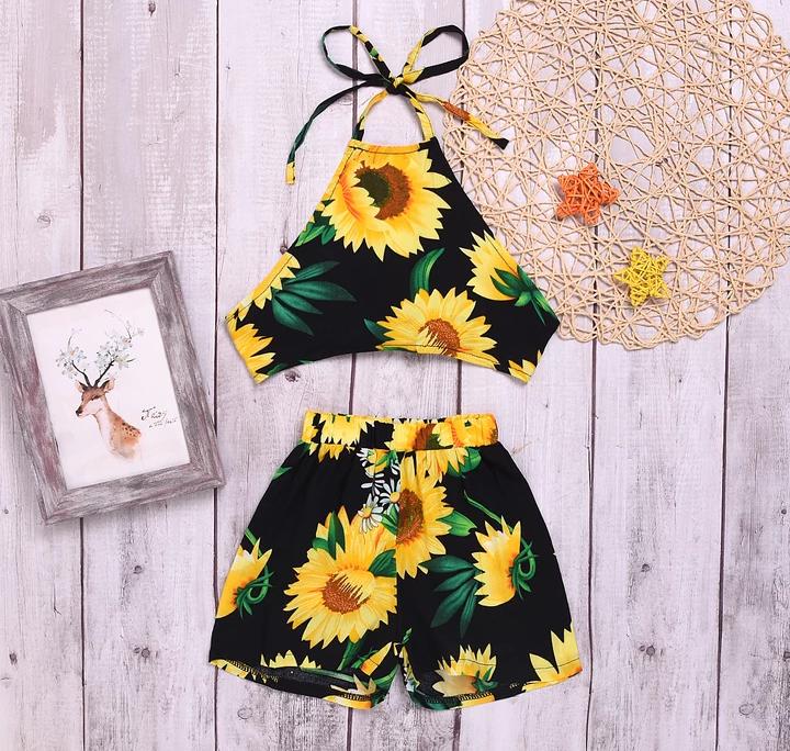 Halter Neck Sun Flower Set