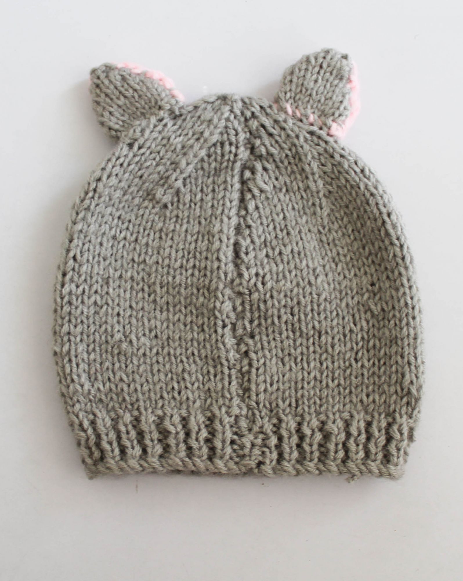 Hand Knitted Cat Cap for Kids - Grey Woonie