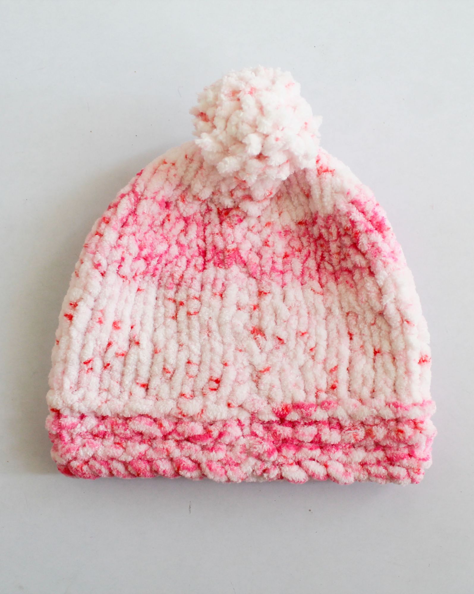 Hand Knitted Soft Yarn Cap for Kids - Baby Pink Woonie