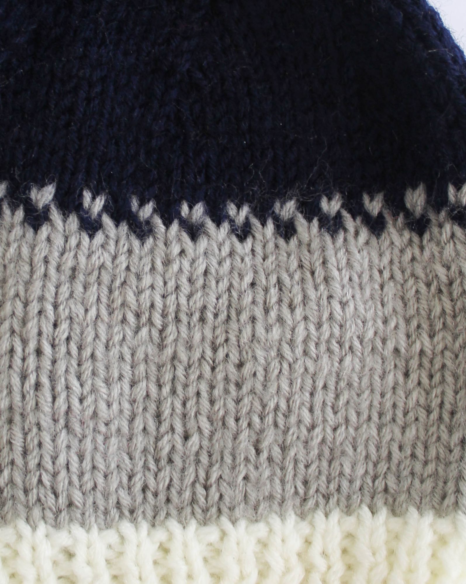 Hand Knitted Standard Pattern Cap for Kids - Navy Blue Woonie