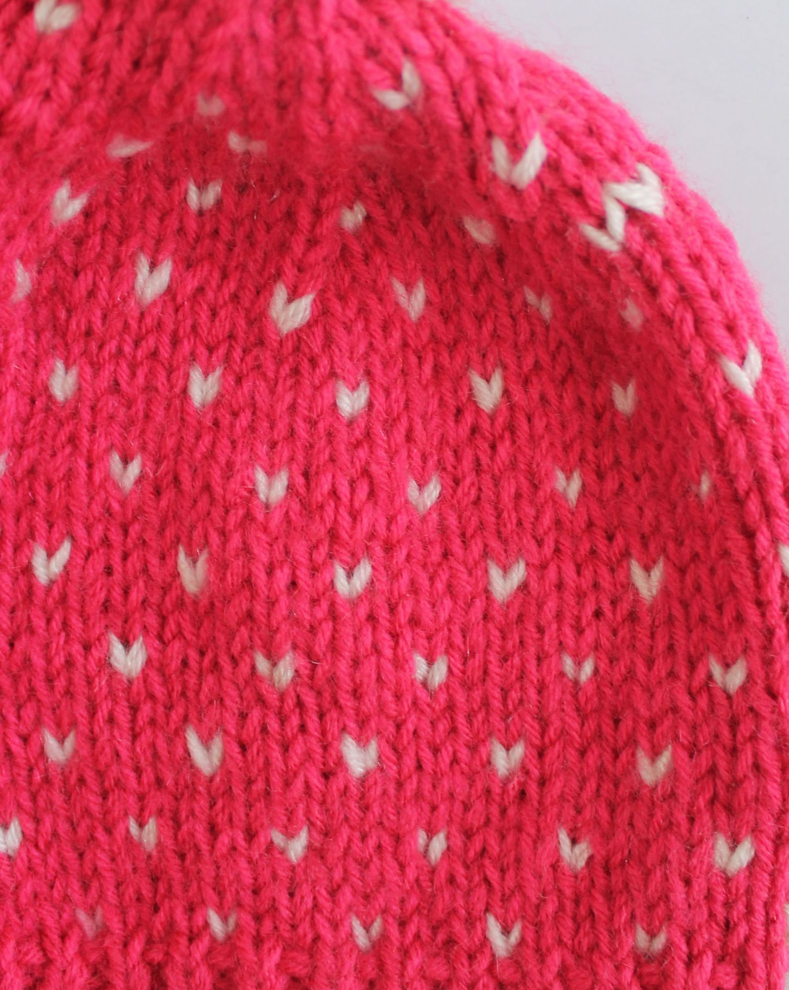Hand knitted Standard Pattern Cap for Kids - Pink Woonie