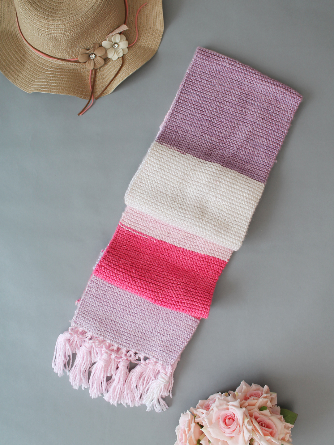 Hand Knitted Winter Muffler for Women - Multi